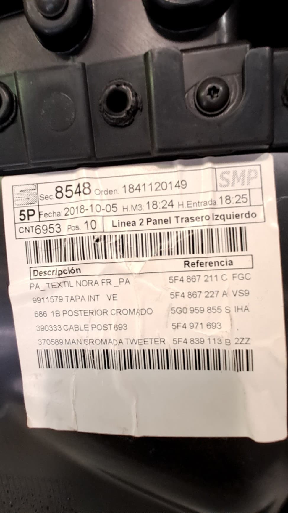 Recambio SEAT LEON (5F1) ref. 5F4867211CFGC 2