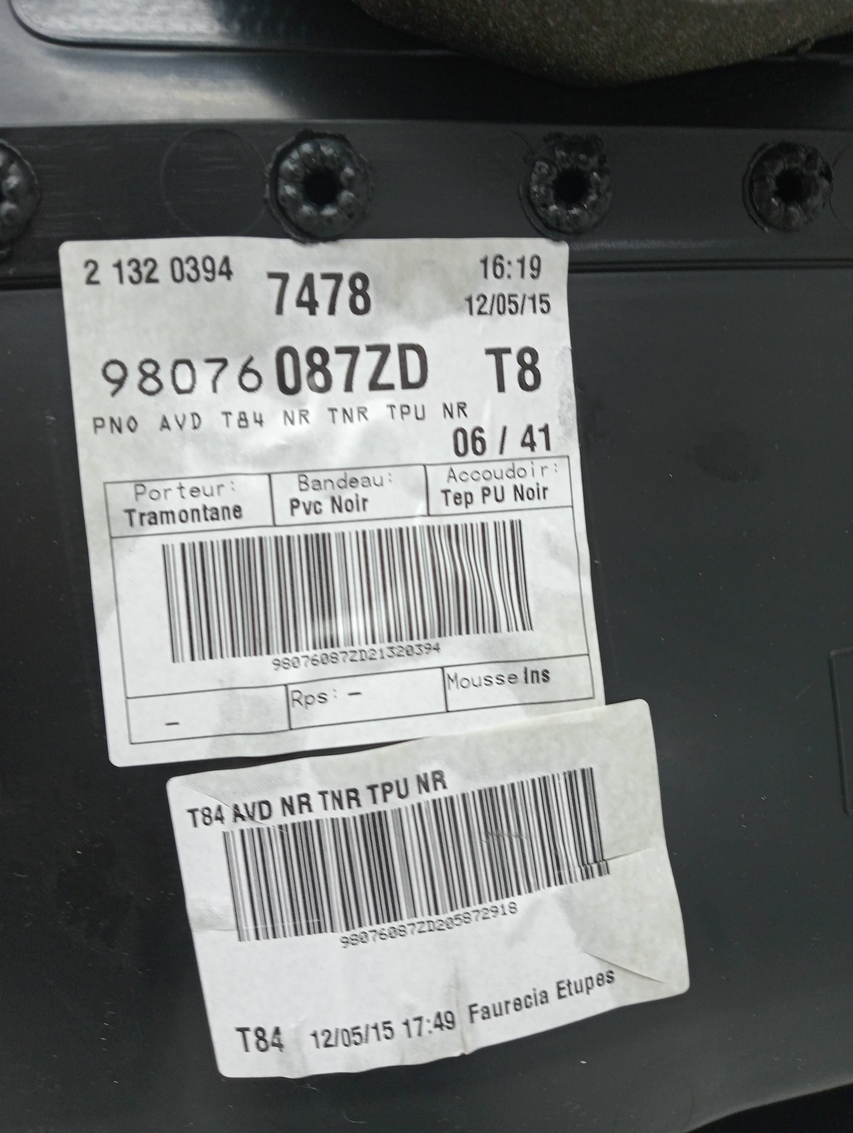 Guarnecido puerta delantera derecha PEUGEOT 3008 3
