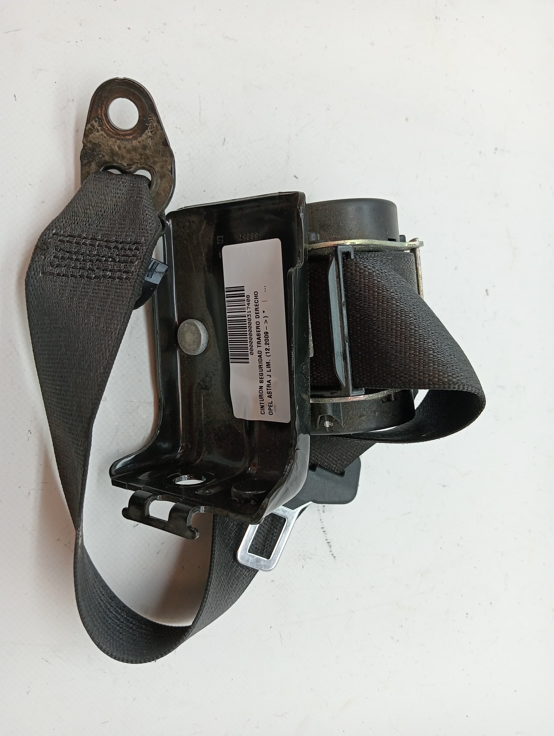 Cinturon seguridad trasero derecho OPEL ASTRA J LIM.