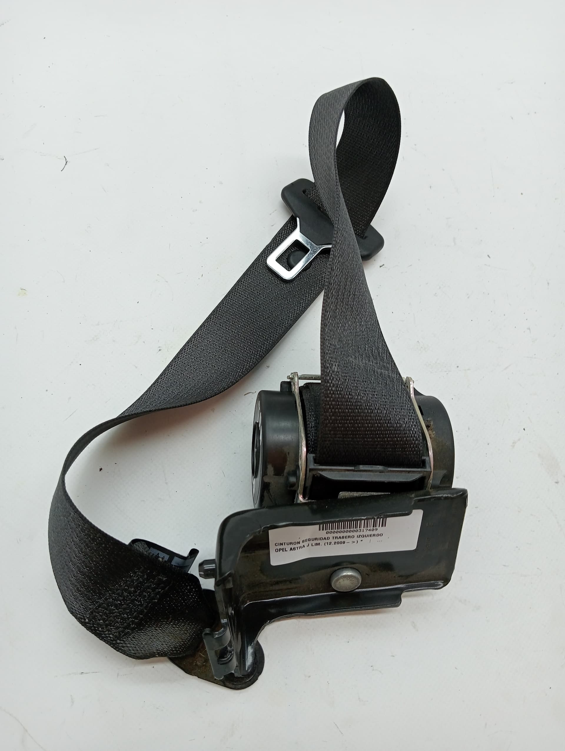 Cinturon seguridad trasero izquierdo OPEL ASTRA J LIM.