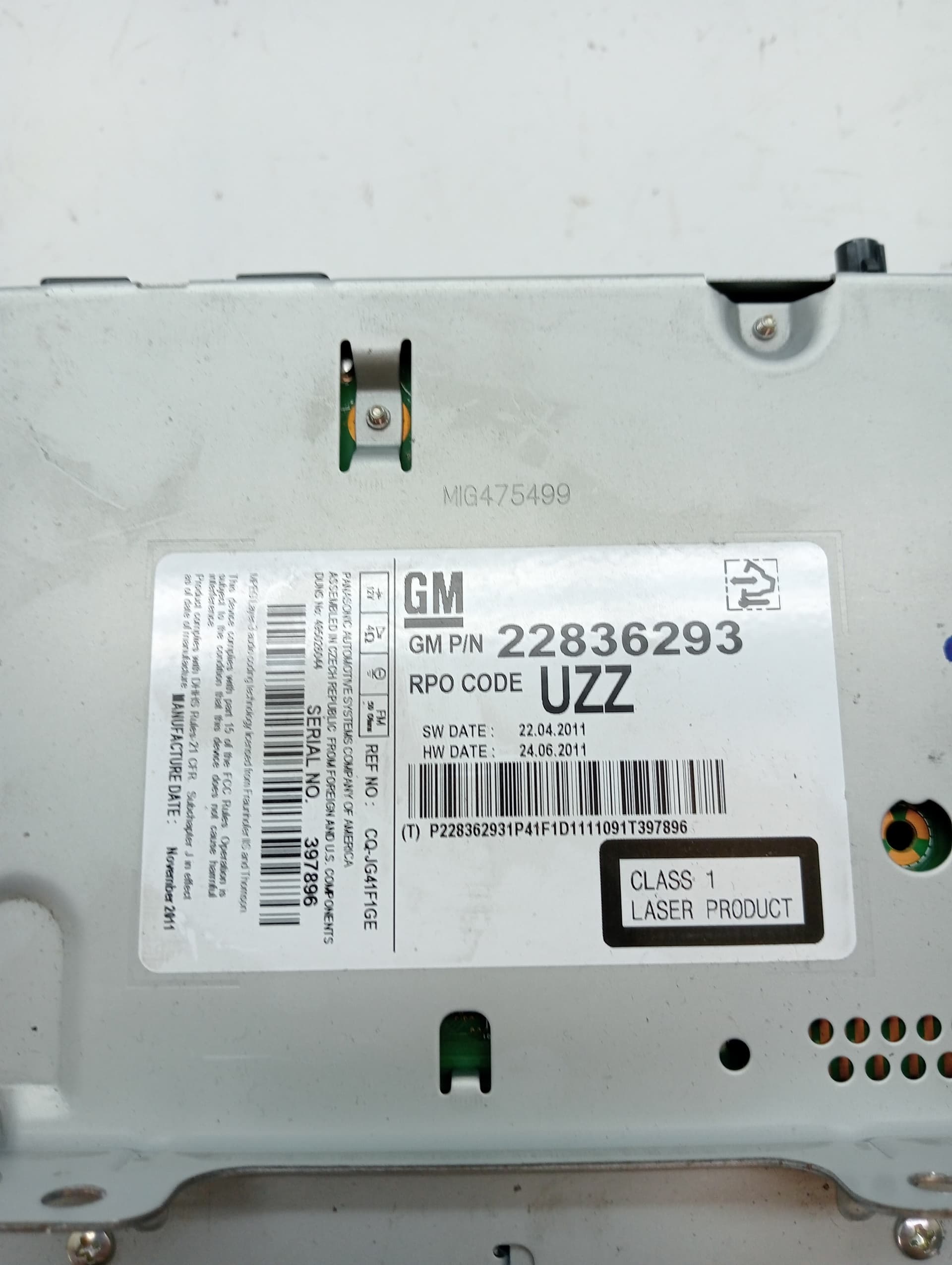 Sistema audio / radio cd OPEL ASTRA J LIM. 2