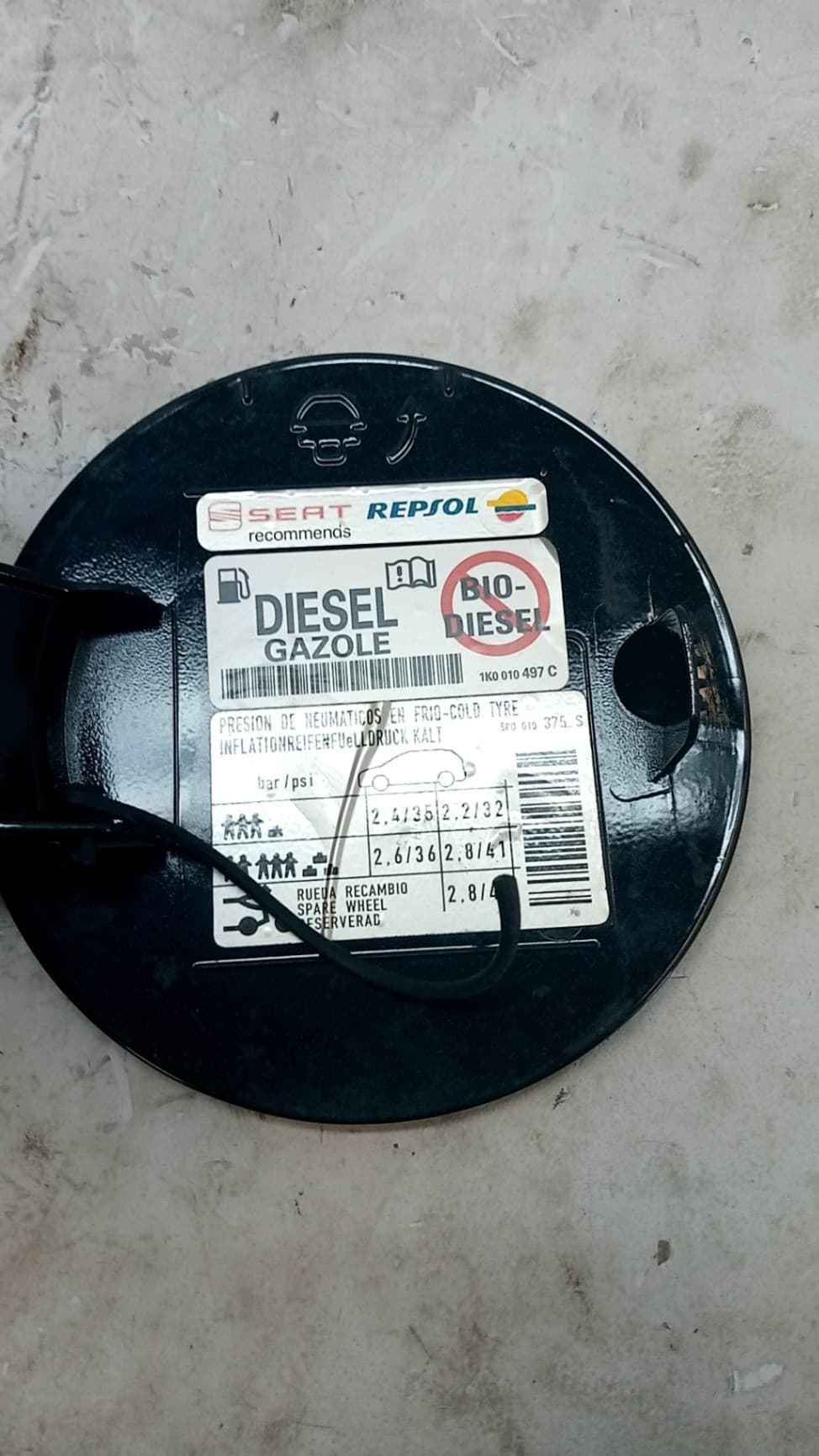 Tapa exterior combustible SEAT ALTEA (5P1) 2