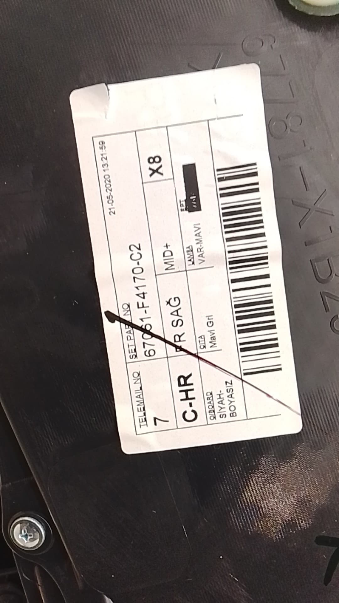 Guarnecido puerta delantera derecha TOYOTA C-HR 3