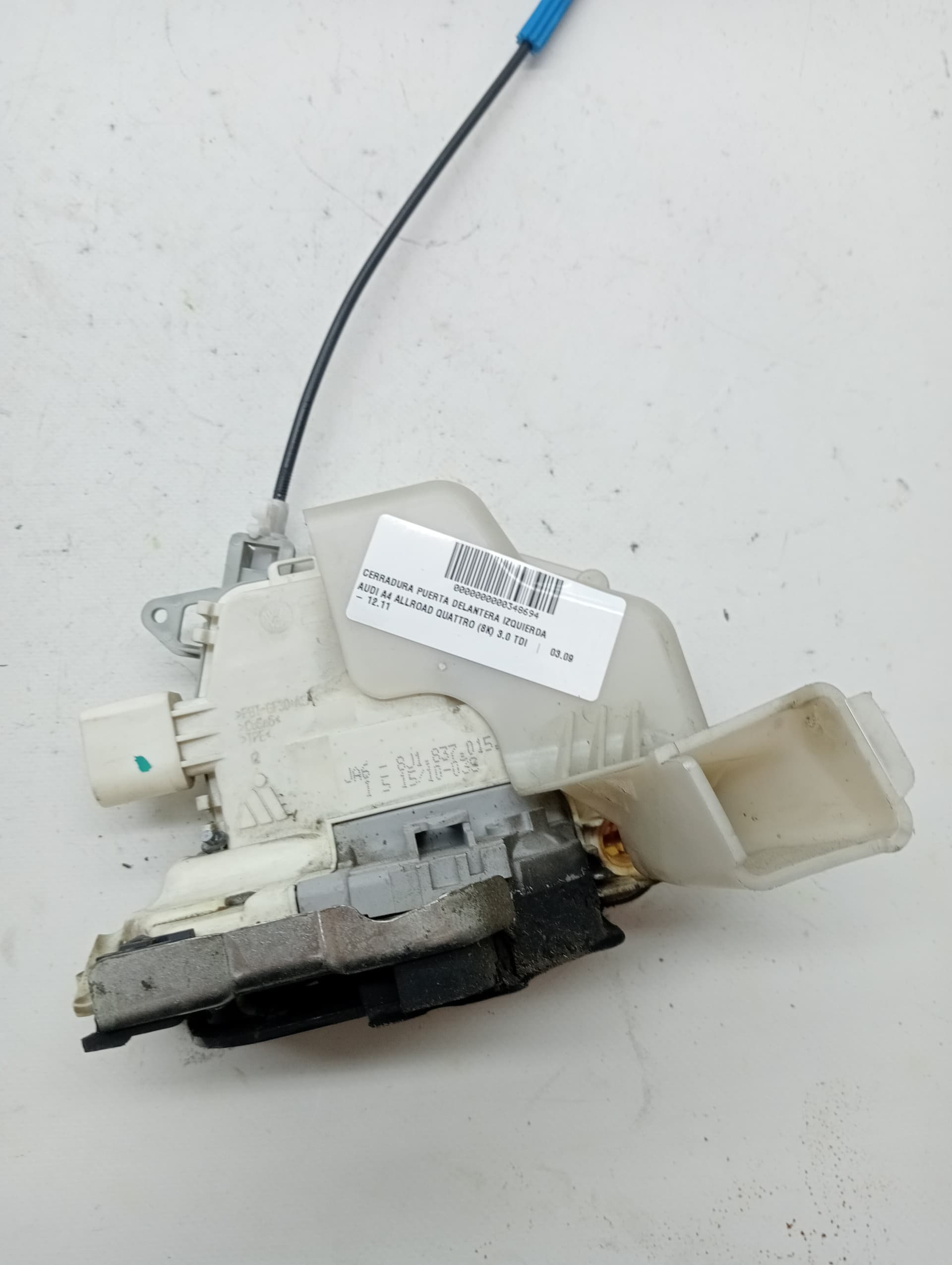 Cerradura puerta delantera izquierda AUDI A4 ALLROAD QUATTRO (8K) 3
