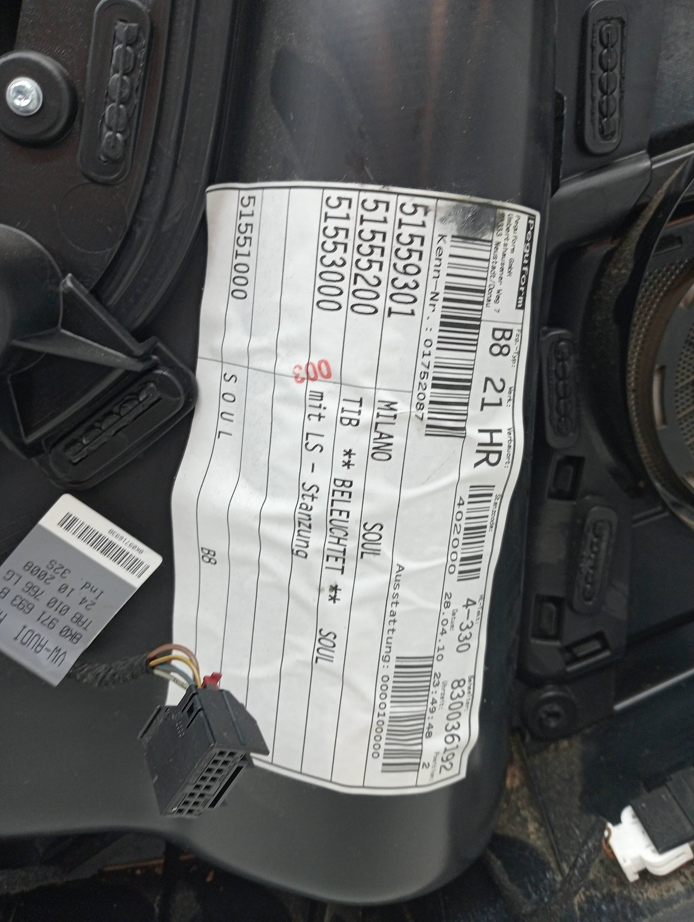 Guarnecido puerta trasera derecha AUDI A4 ALLROAD QUATTRO (8K) 3