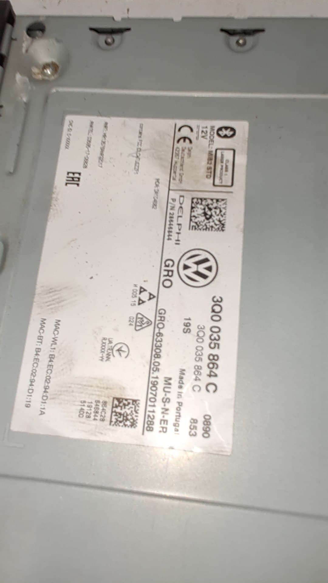 Sistema audio / radio cd VOLKSWAGEN GOLF VII LIM 2
