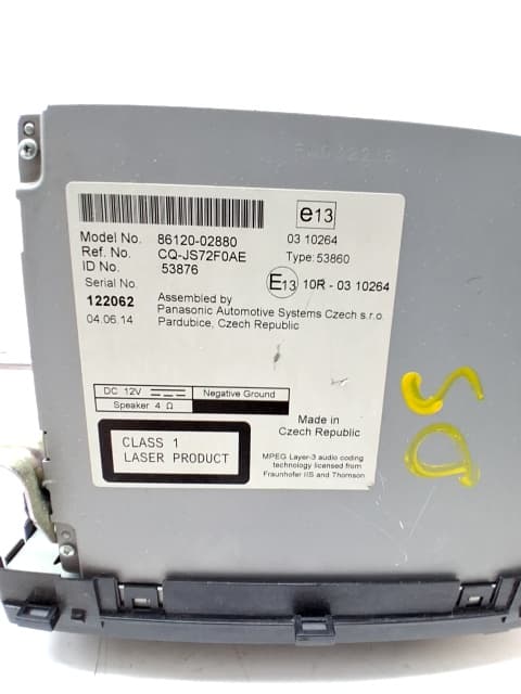 Sistema audio / radio cd TOYOTA AURIS 3
