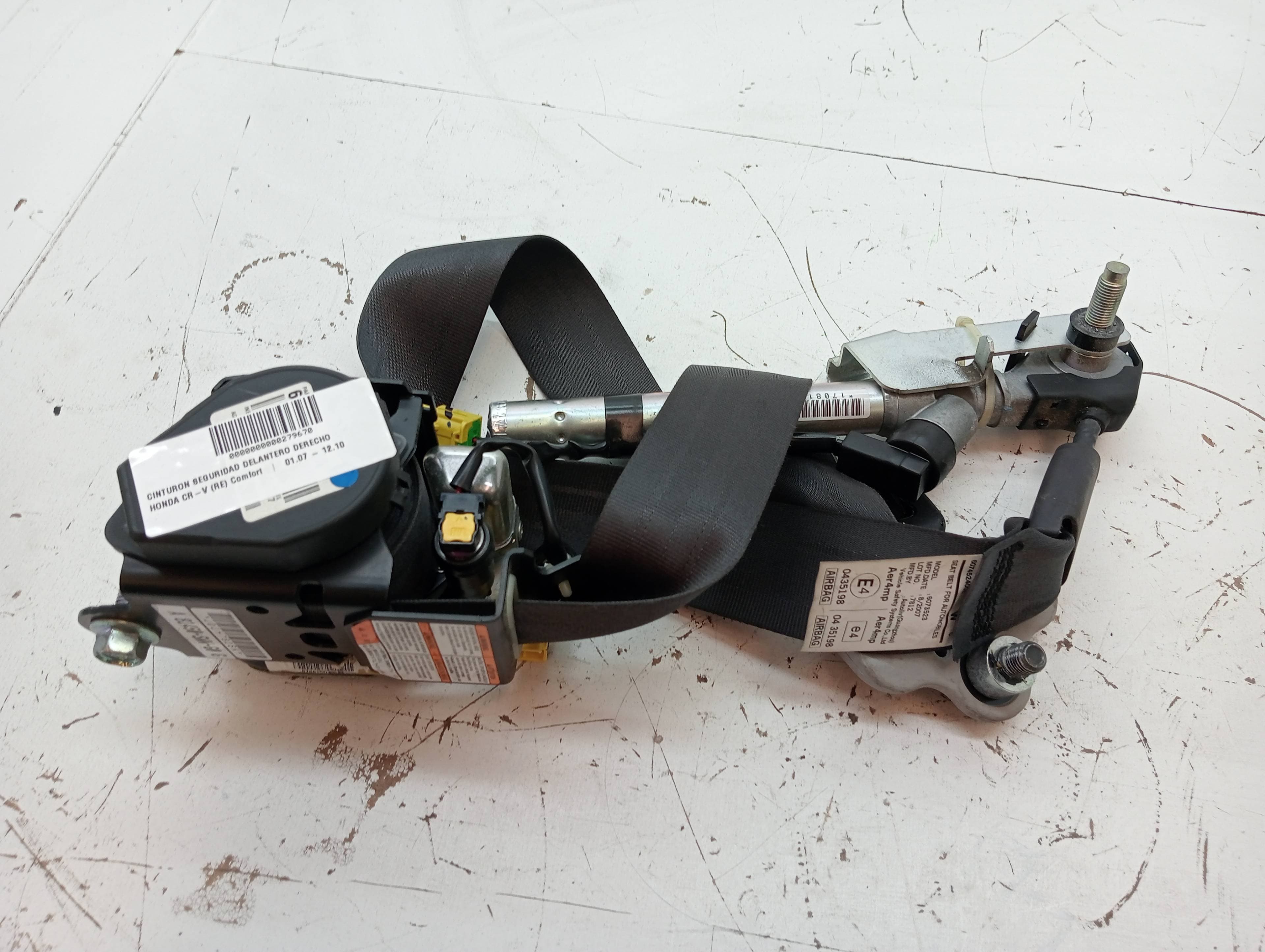 Cinturon seguridad delantero derecho HONDA CR-V (RE)
