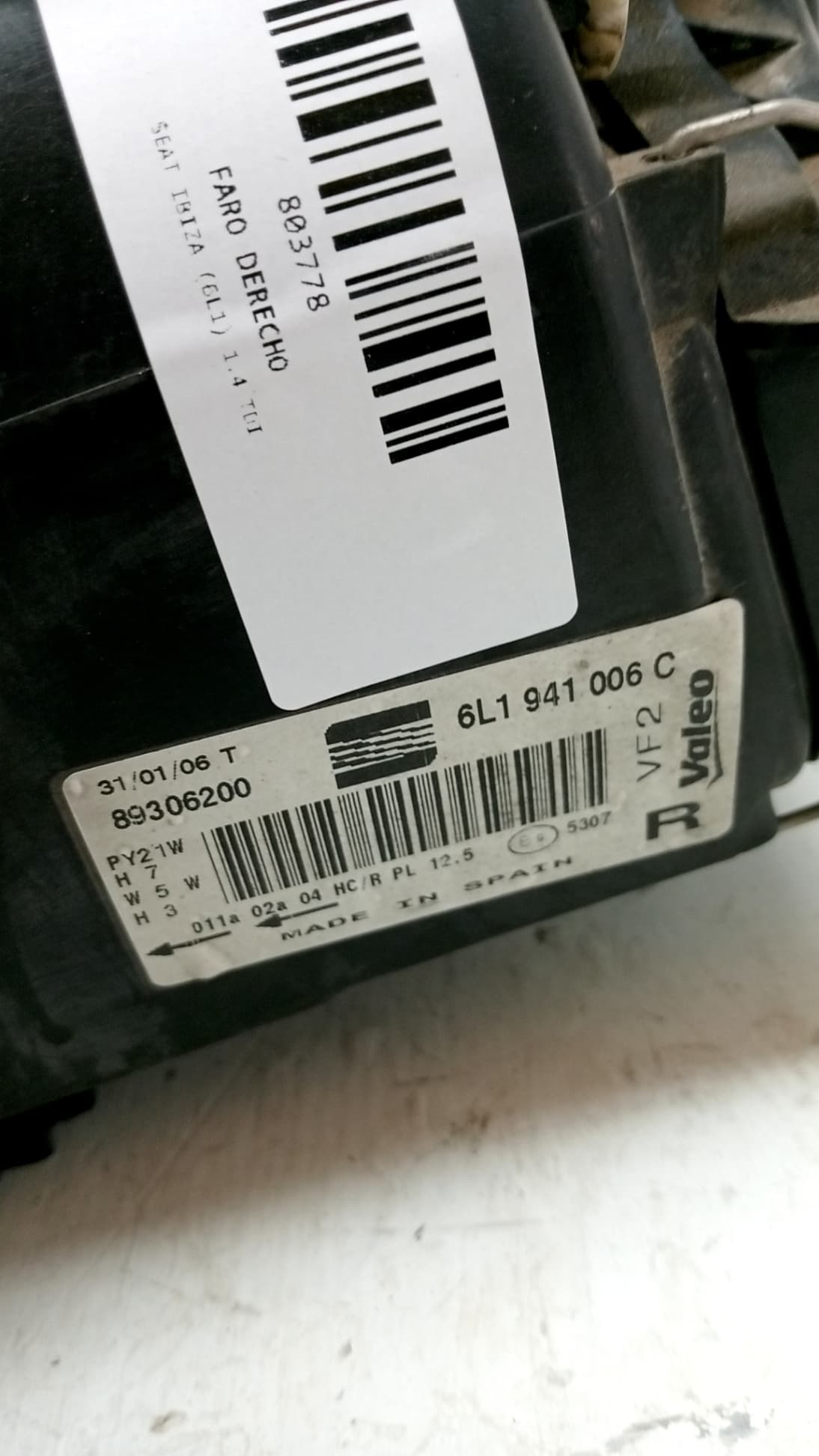 Faro derecho SEAT IBIZA (6L1) 3