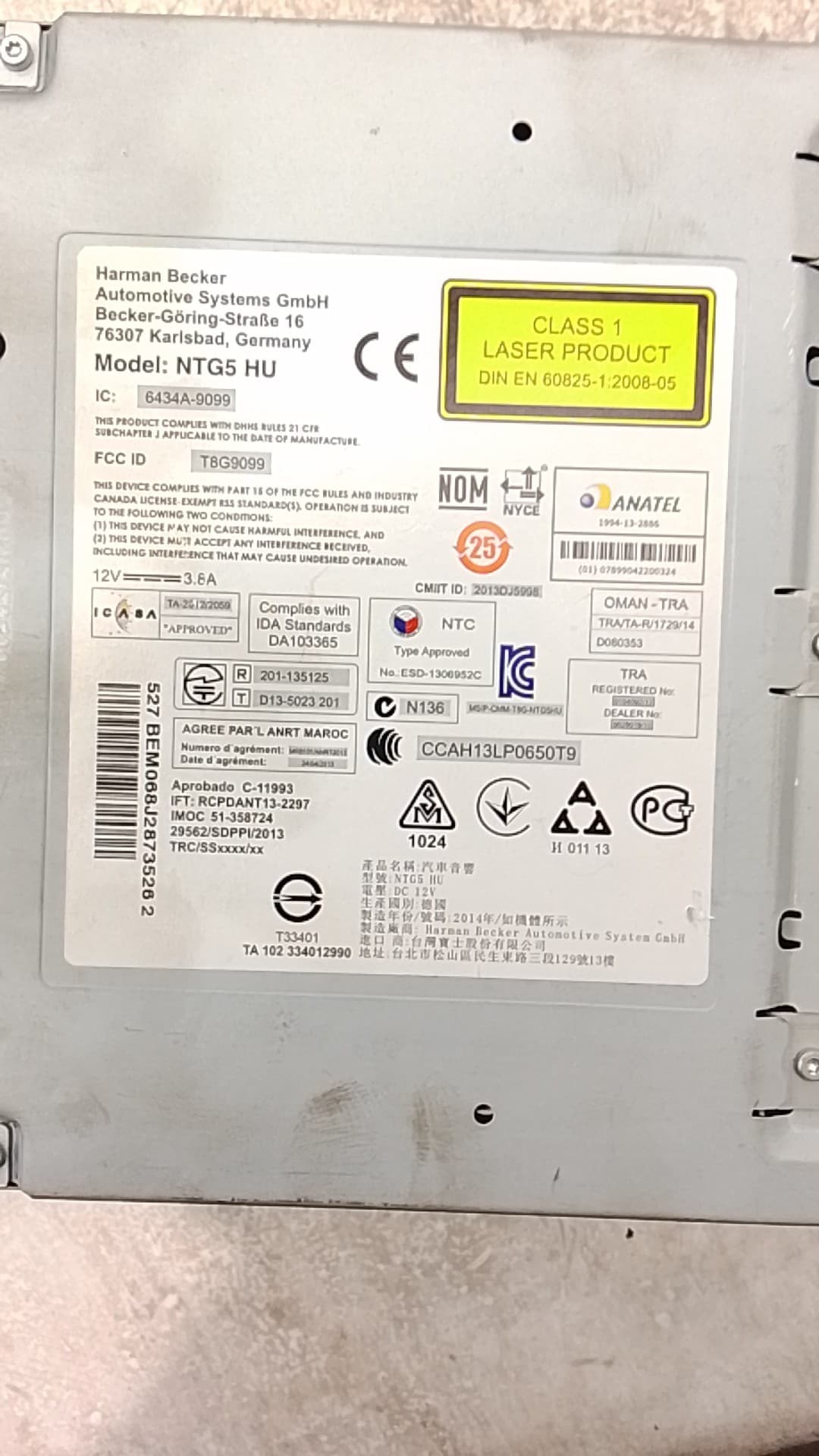 Sistema audio / radio cd MERCEDES-BENZ CLASE GLC (W253) 3