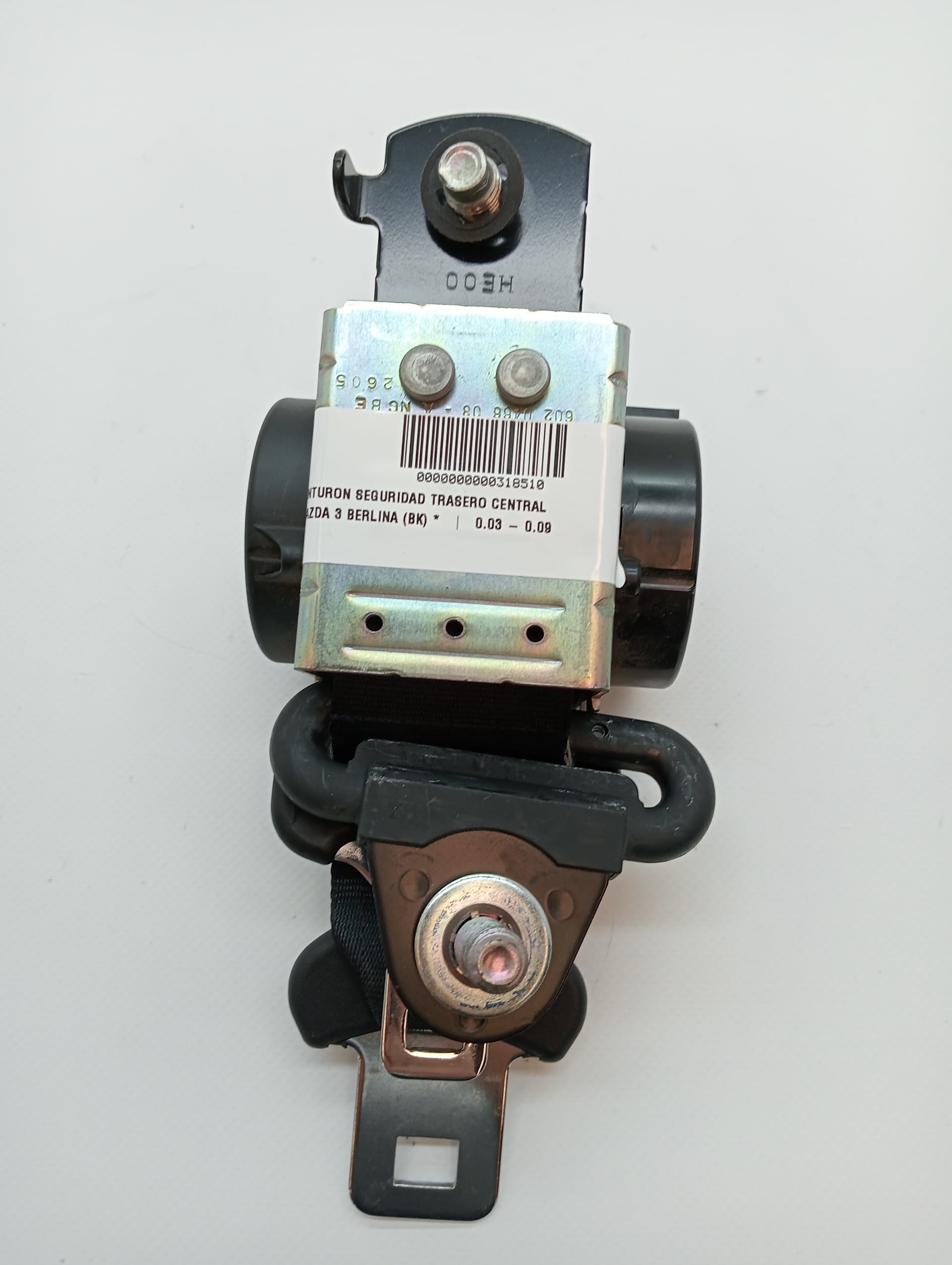 Cinturon seguridad trasero central MAZDA 3 (BK)