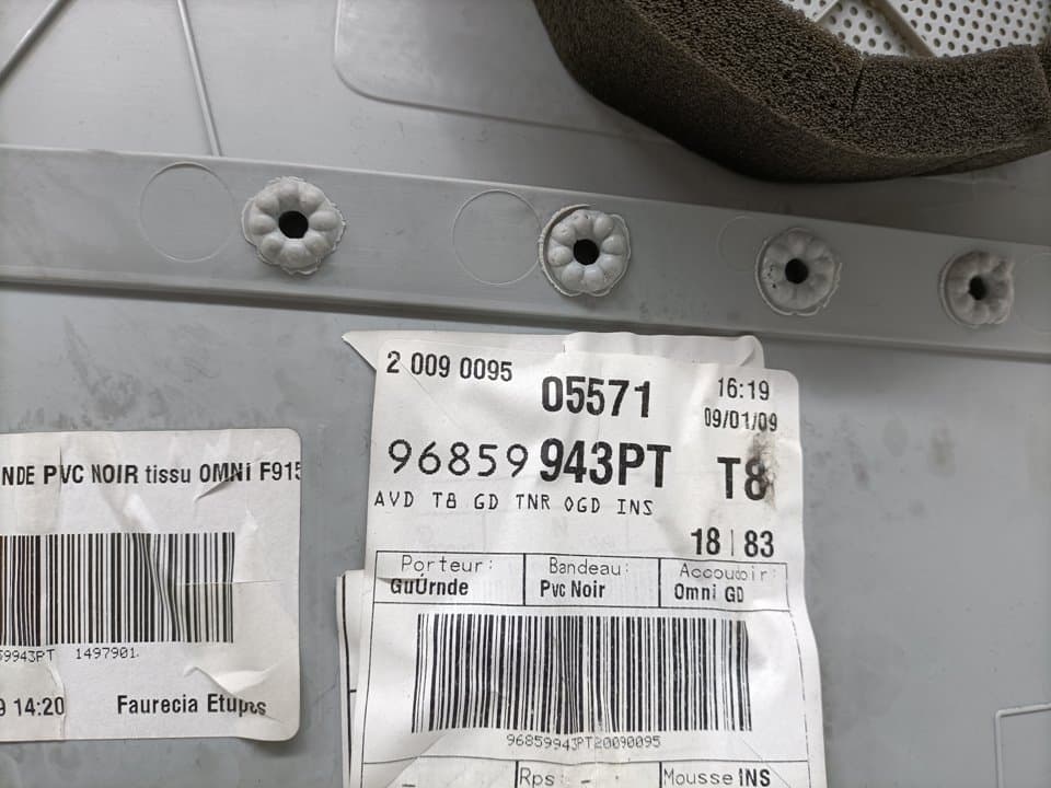 Guarnecido puerta delantera derecha PEUGEOT 3008 2