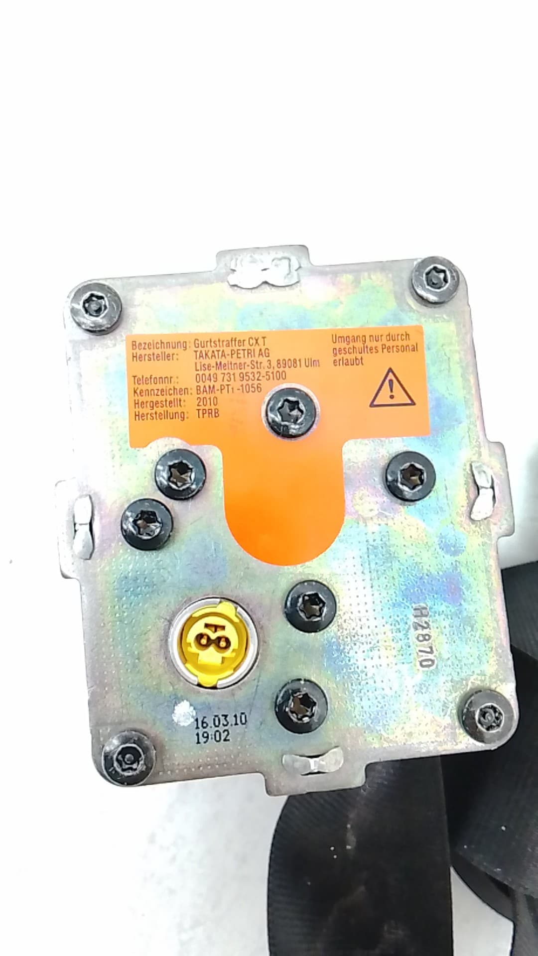 Cinturon seguridad trasero derecho PORSCHE CAYENNE (9PA) 3