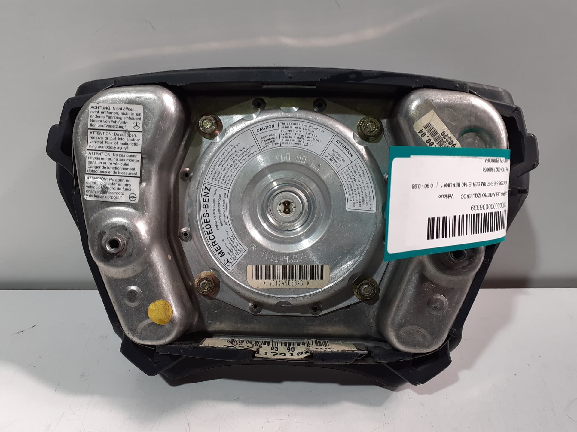 Airbag delantero izquierdo MERCEDES-BENZ CLASE E (W124) BERLINA 4
