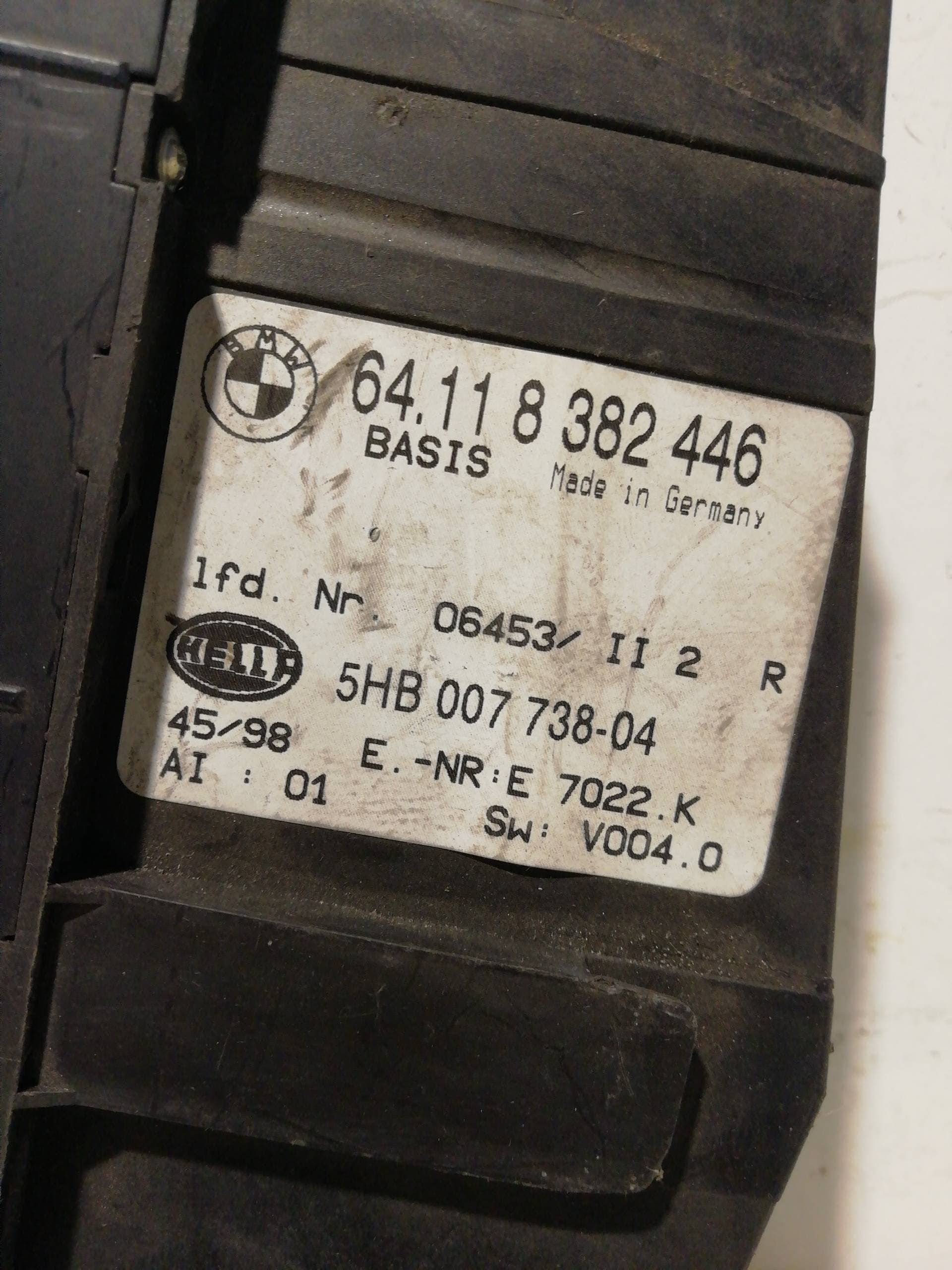 Mando climatizador BMW SERIE 3 BERLINA (E30) 2