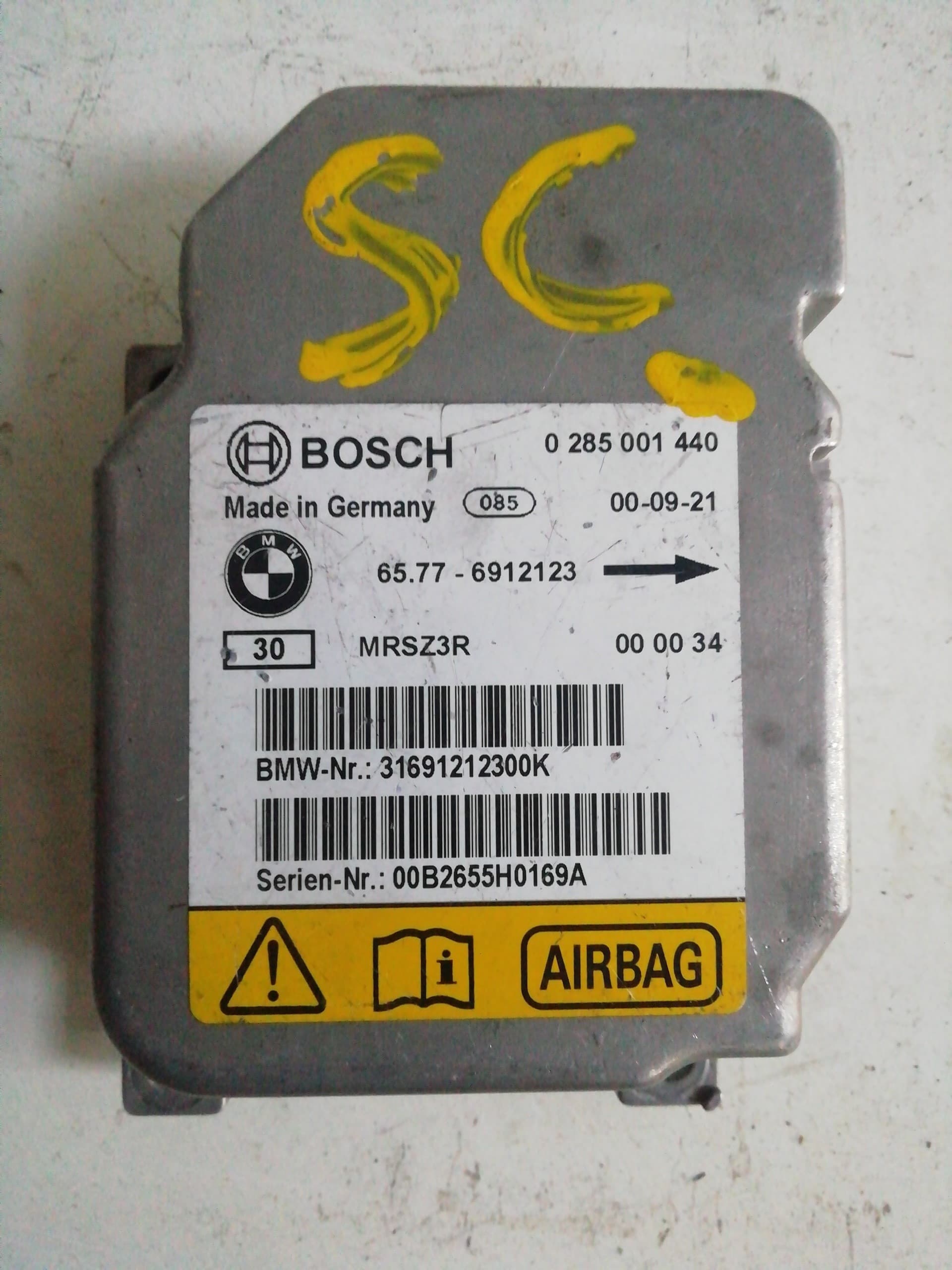 Centralita airbag BMW SERIE 3 BERLINA (E30)