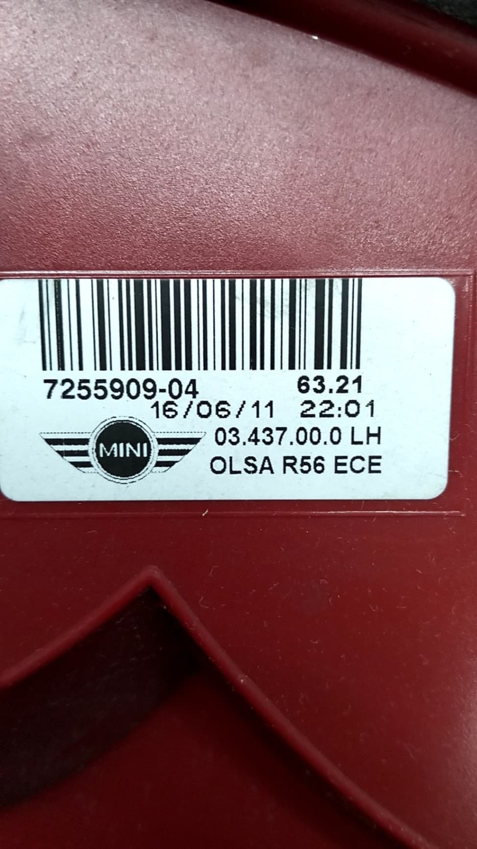 Piloto trasero izquierdo MINI (R56) 2