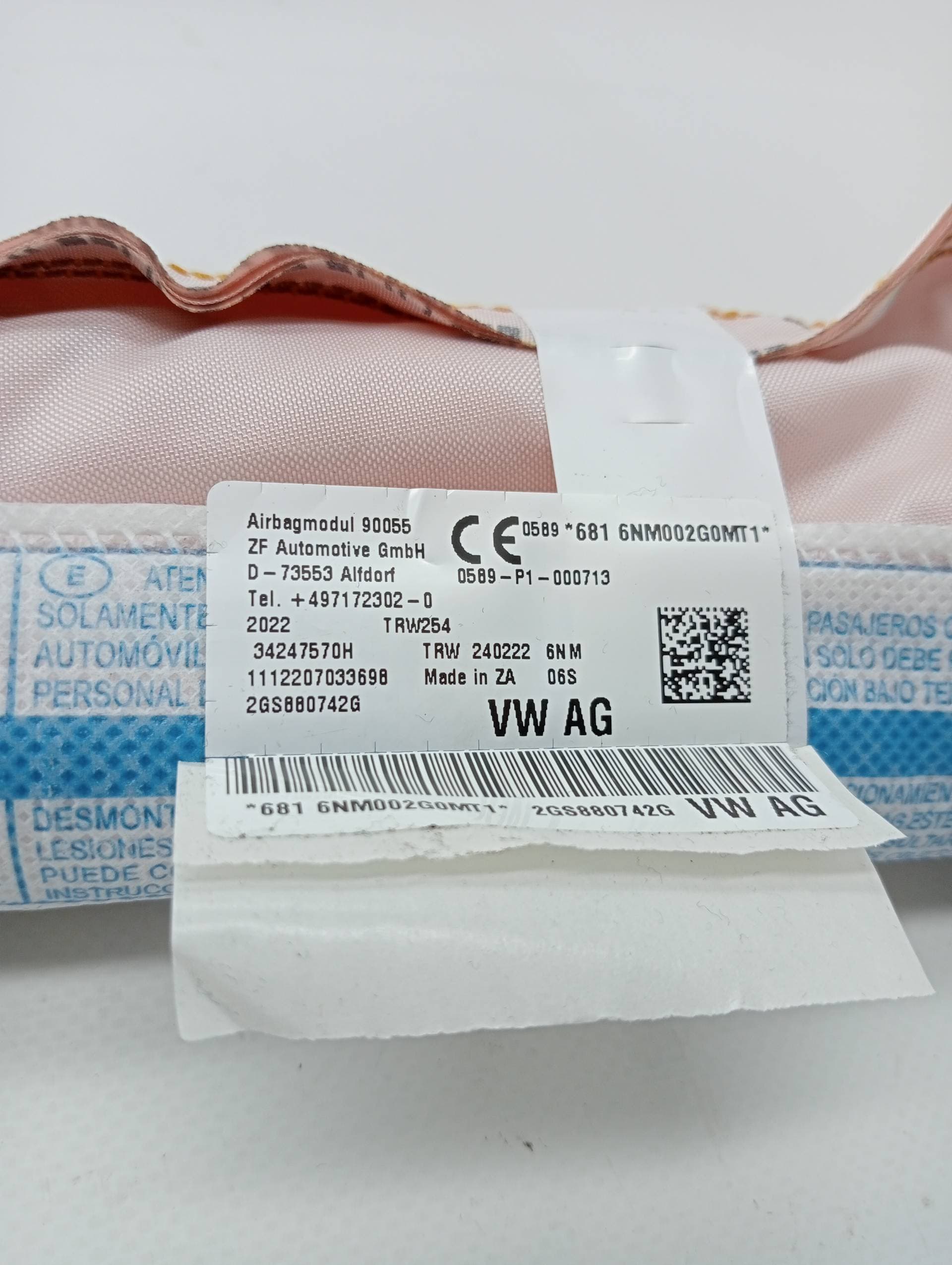 Airbag cortina delantero derecho VOLKSWAGEN POLO 2