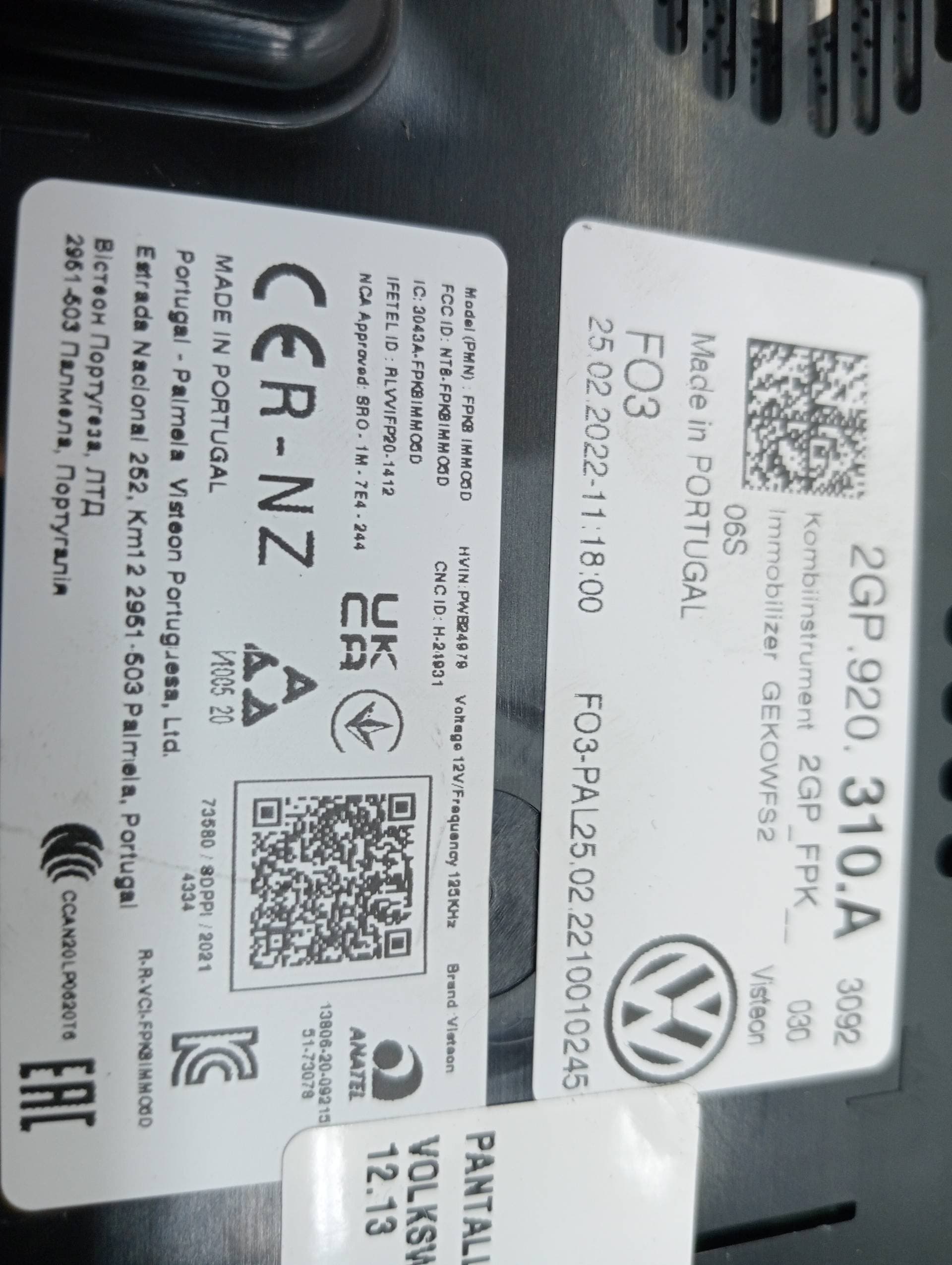 Pantalla multifuncion VOLKSWAGEN POLO 2