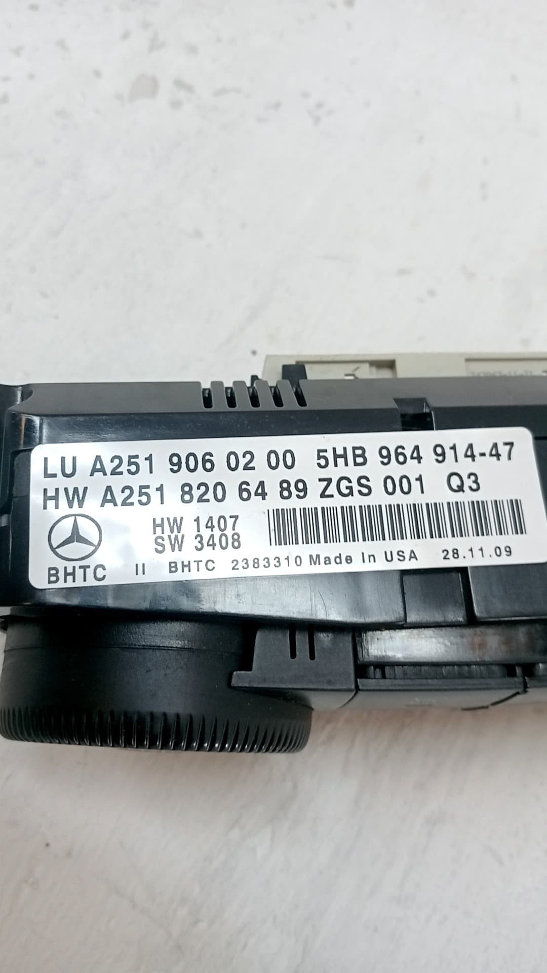 Mando climatizador MERCEDES-BENZ CLASE M (W164) 2