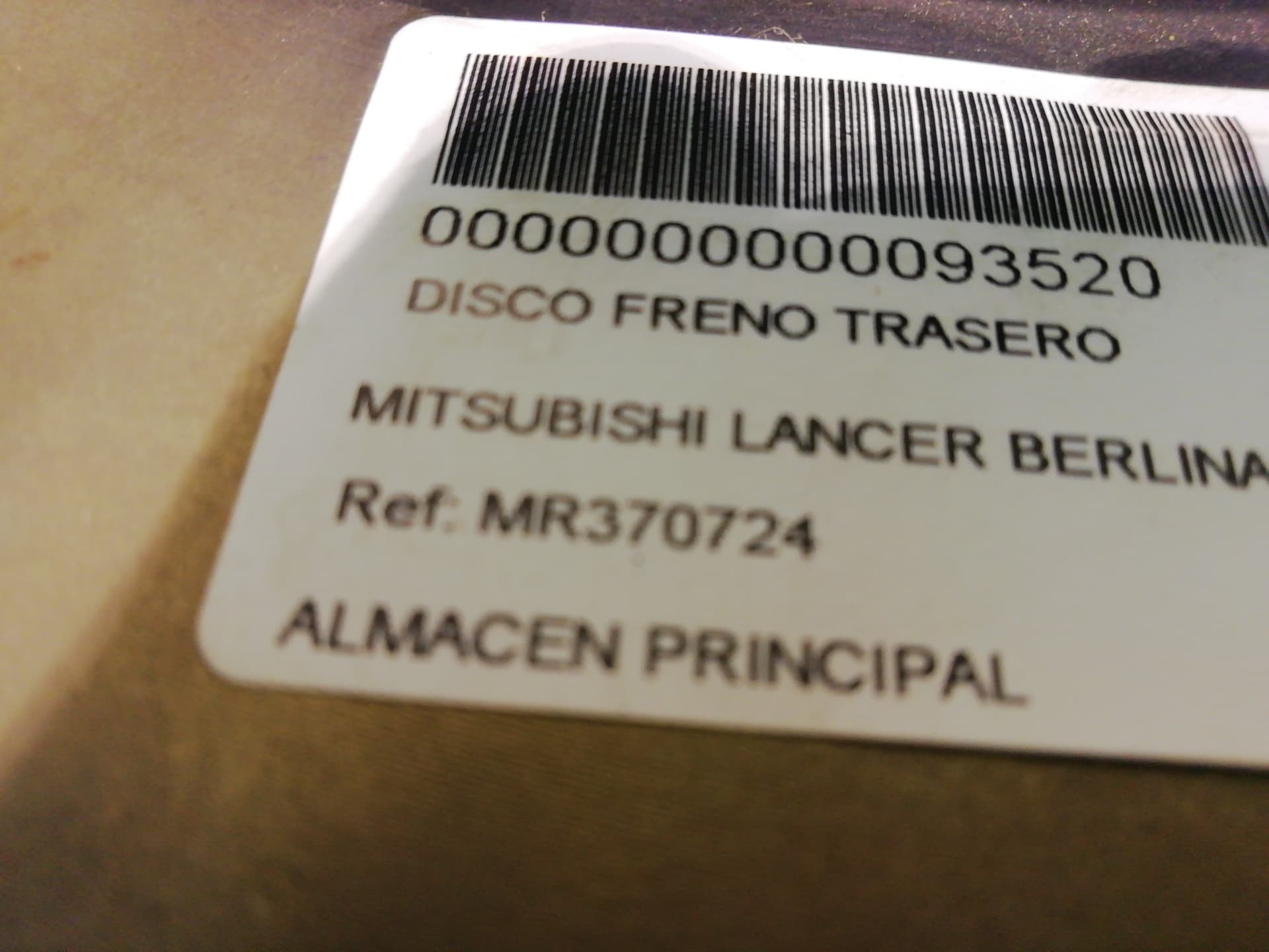Disco freno trasero MITSUBISHI CARISMA BERLINA 4 (DA0) 3