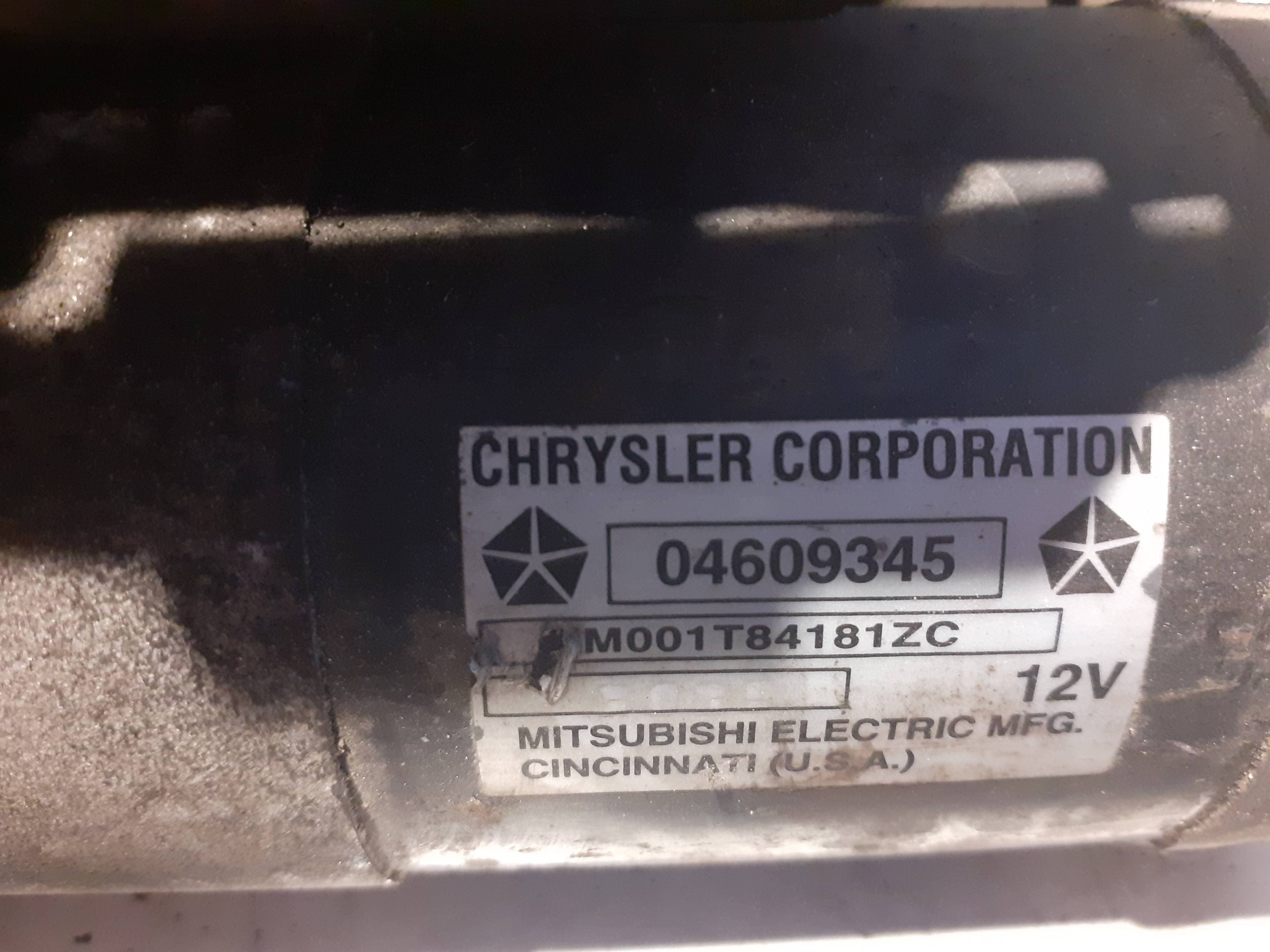 Motor arranque CHRYSLER VOYAGER (ES) 2