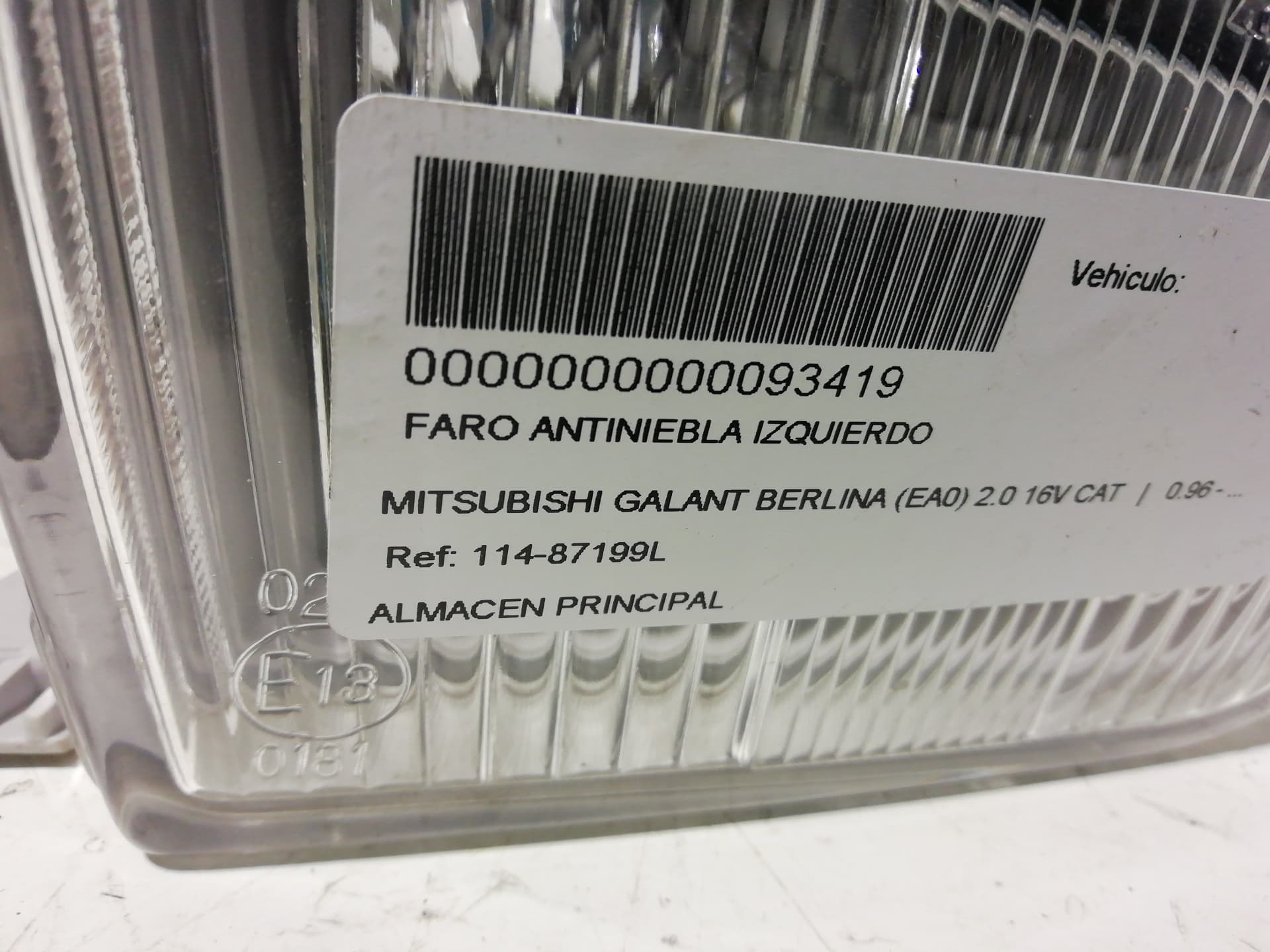 Faro antiniebla izquierdo MITSUBISHI GALANT BERLINA (E50) 3