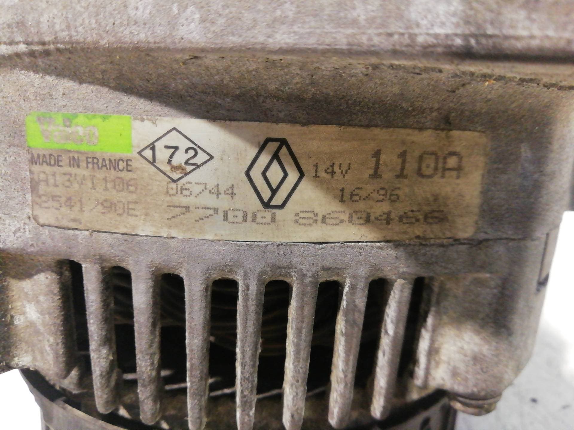 Alternador RENAULT MEGANE I CABRIOLET (EA0) 2