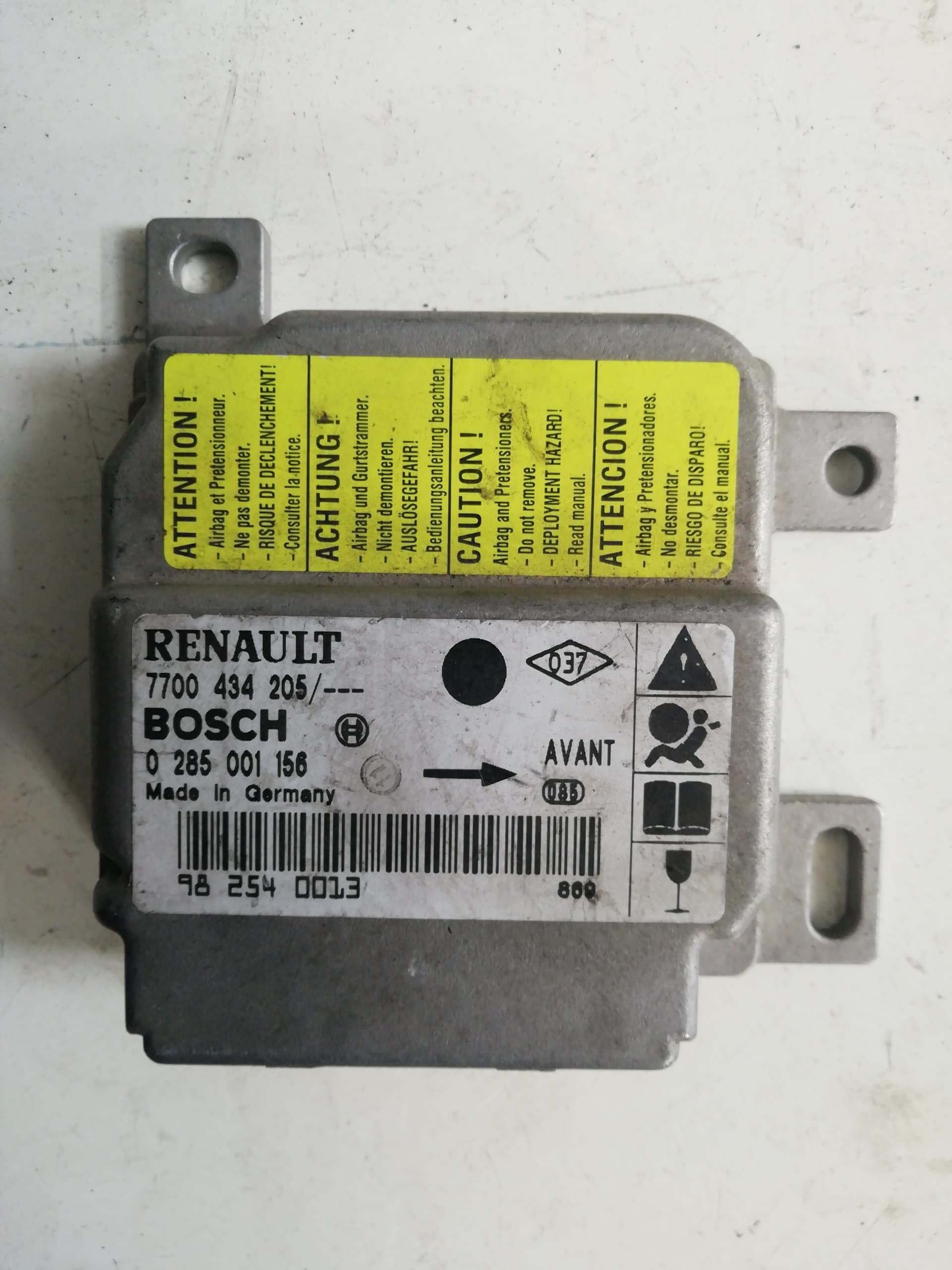 Centralita airbag RENAULT CLIO II FASE II (B/CB0)