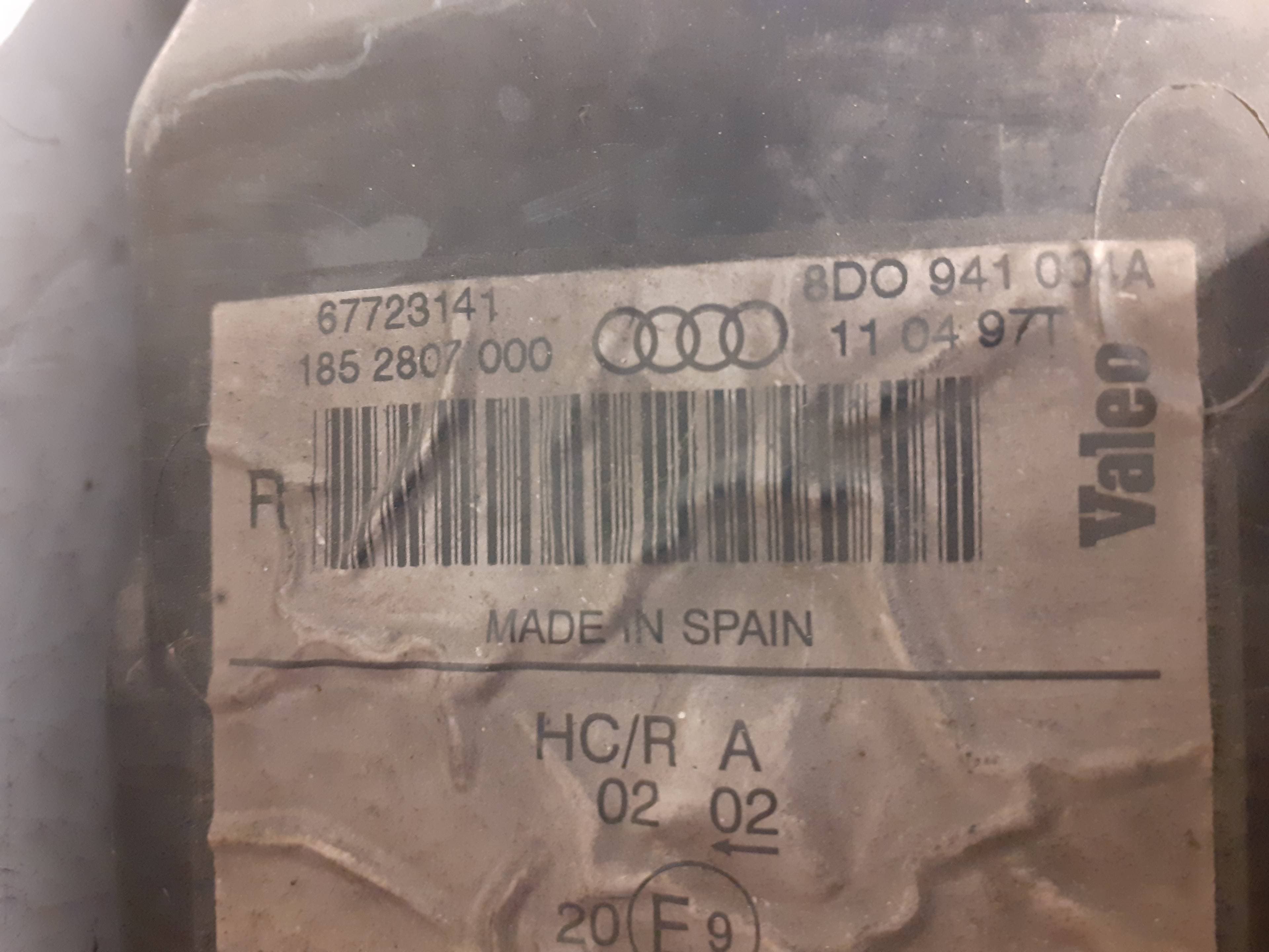 Faro derecho AUDI A6 AVANT (4B5) 2