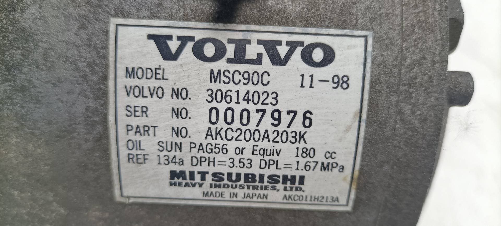 Recambio VOLVO V40 FAMILIAR ref. MSC90C 2
