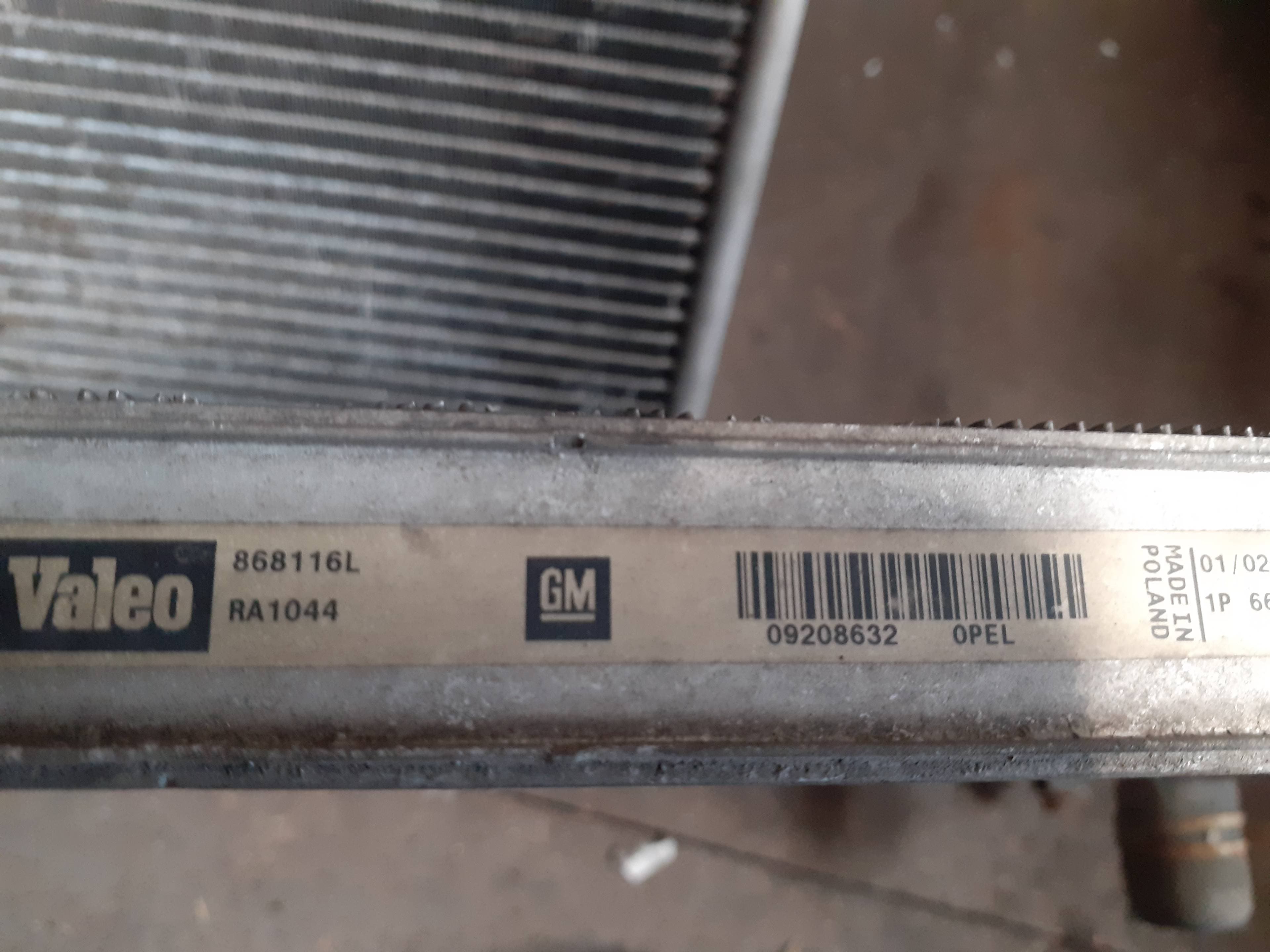 Radiador agua OPEL AGILA 2