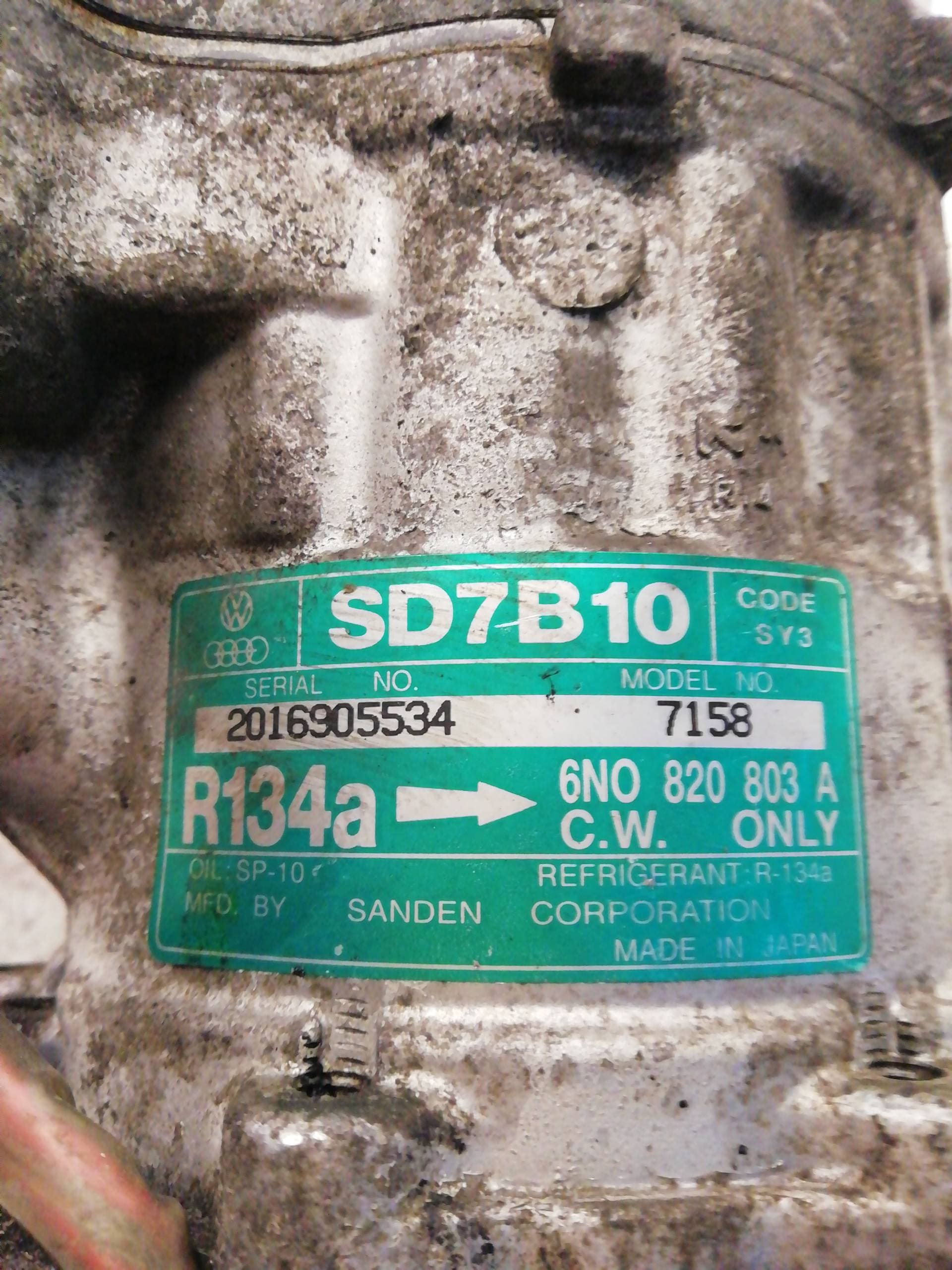 Recambio VOLKSWAGEN POLO BERLINA (6N1) ref. SD7B10