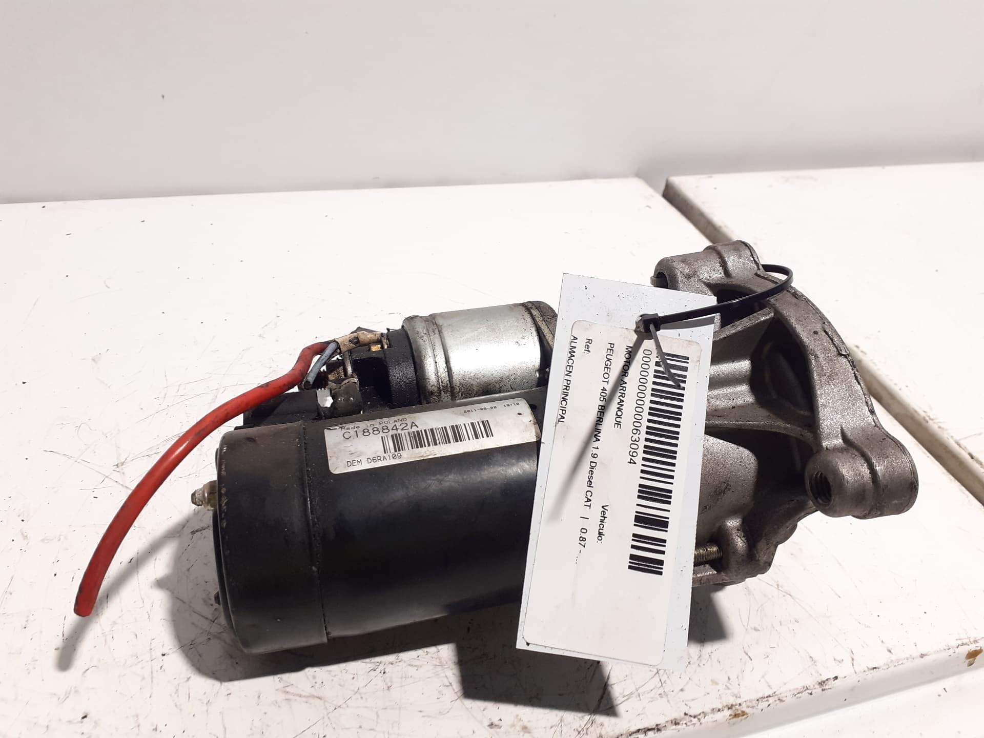 Motor arranque PEUGEOT 405 BERLINA