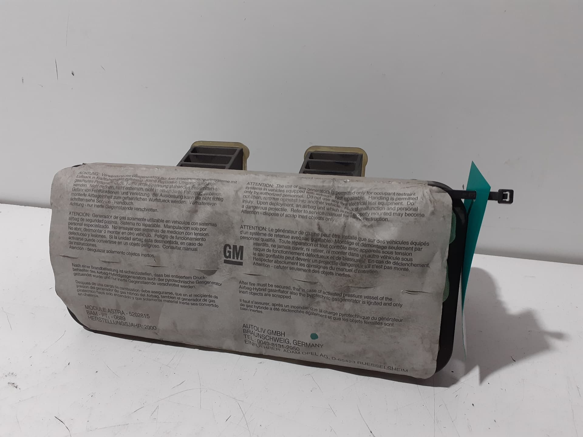 Airbag delantero derecho OPEL ASTRA G BERLINA