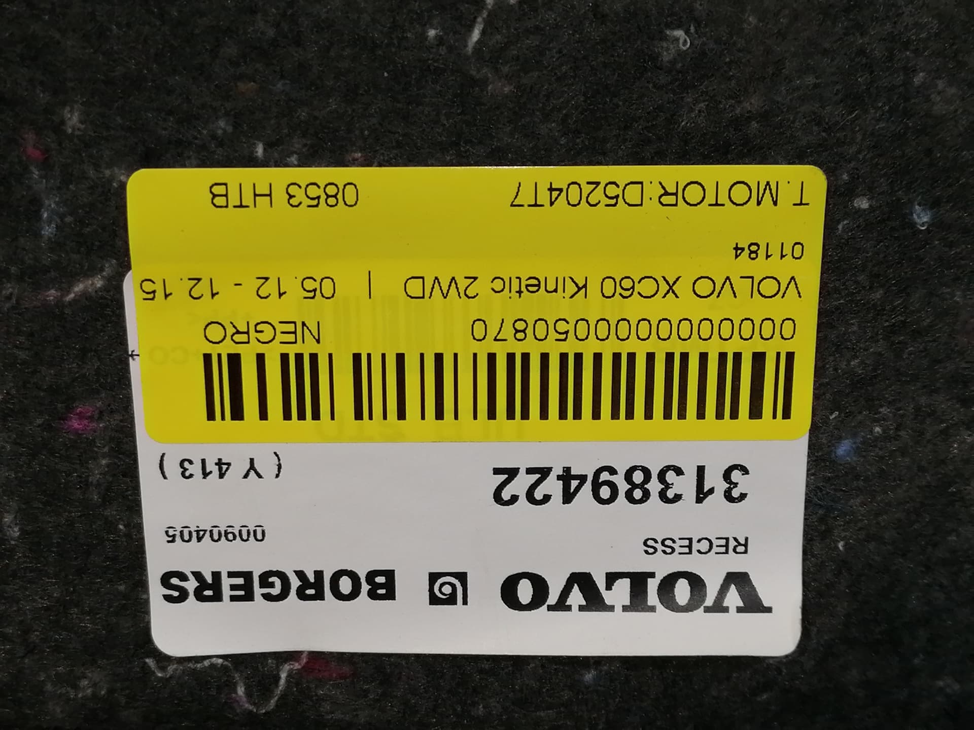Juego tapizados / cartoneras VOLVO XC60 2