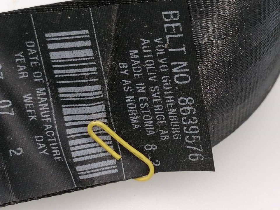 Cinturon seguridad trasero central VOLVO S60 BERLINA 2