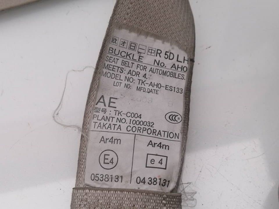 Cinturon seguridad trasero izquierdo SUBARU LEGACY BERL./FAMILIAR B11 (BD/BG) 4