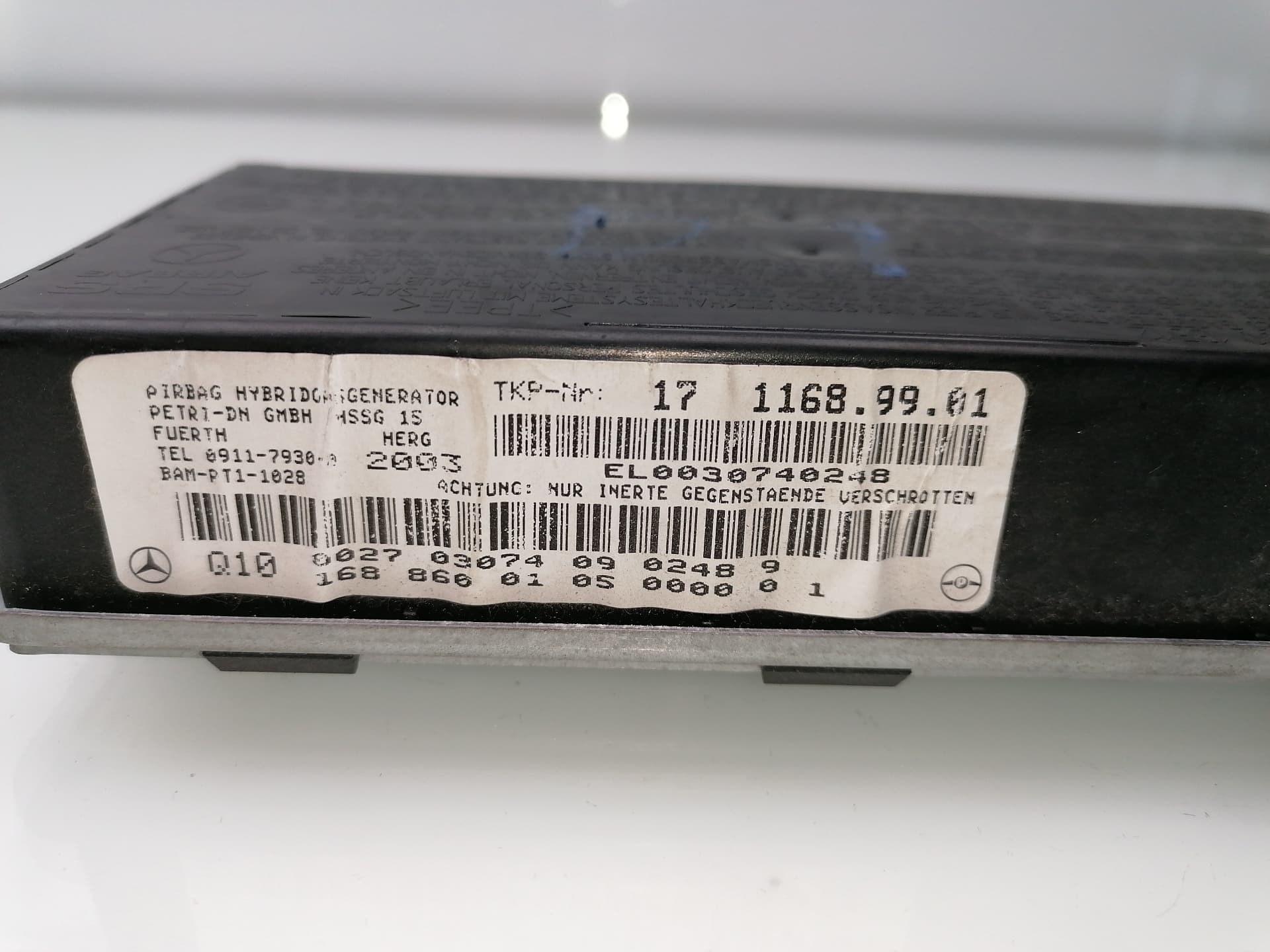 Airbag delantero izquierdo MERCEDES-BENZ VANEO (W414) FURGONETA COMPACTA 4
