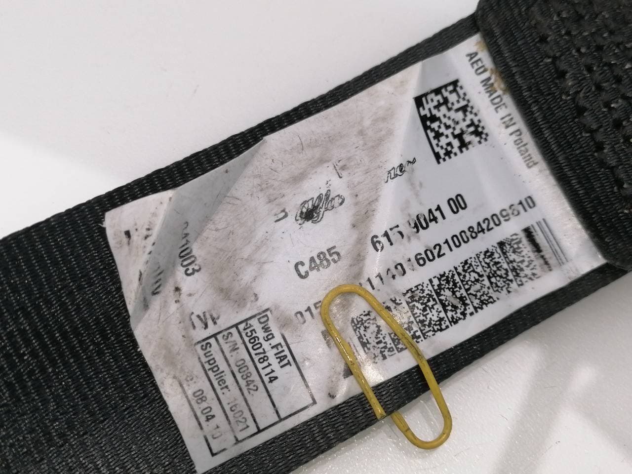 Cinturon seguridad trasero izquierdo ALFA ROMEO MITO (145) 3