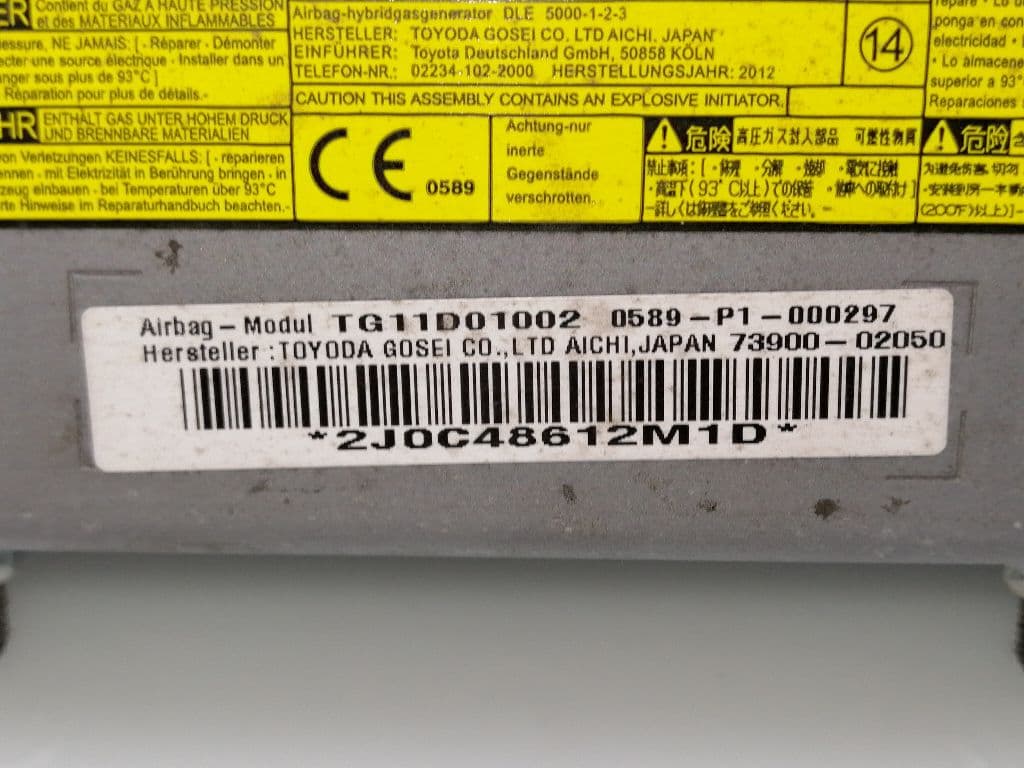 Airbag delantero izquierdo TOYOTA AURIS 3