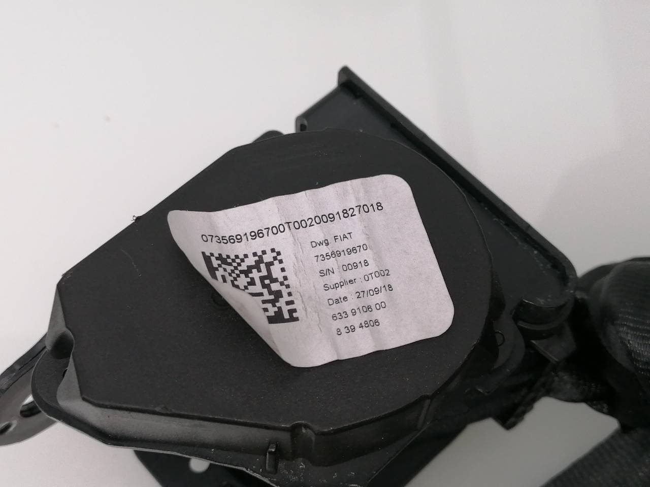 Cinturon seguridad trasero derecho FIAT TIPO II (356) SEDAN 3
