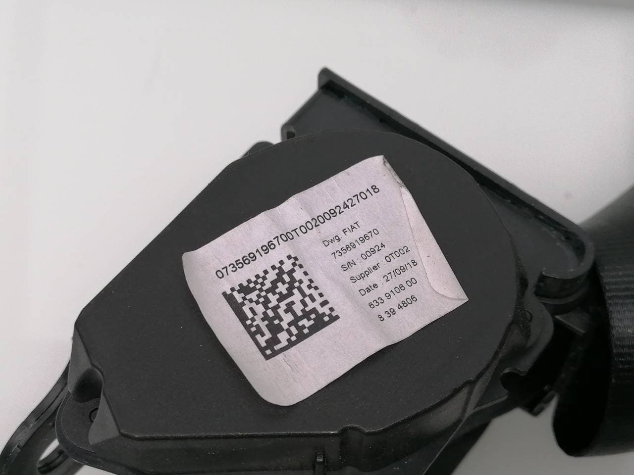 Cinturon seguridad trasero izquierdo FIAT TIPO II (356) SEDAN 3