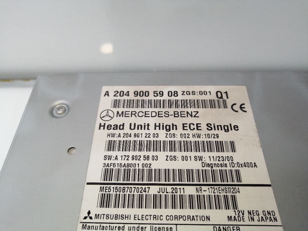Sistema navegacion gps MERCEDES-BENZ CLASE C (W204) BERLINA 3