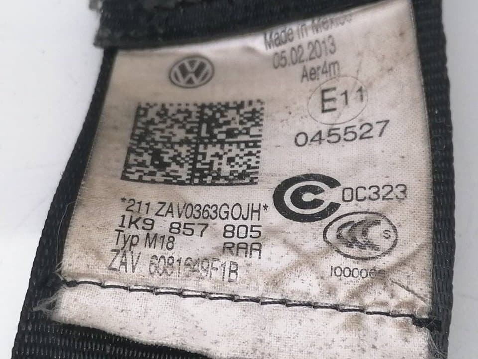 Cinturon seguridad trasero izquierdo VOLKSWAGEN GOLF VI VARIANT (AJ5) 2