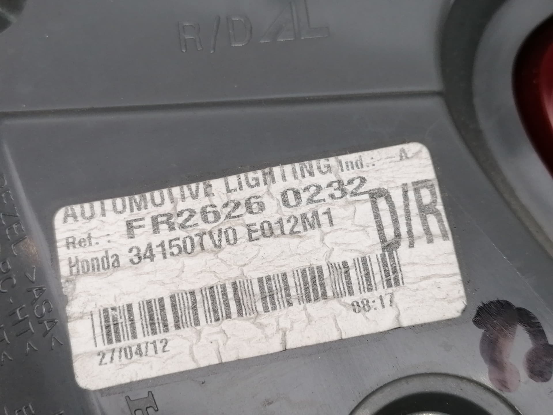 Piloto trasero derecho HONDA CIVIC BERLINA (FN) 3