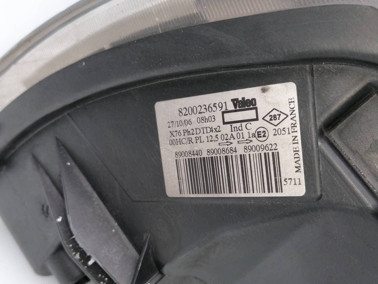 Faro derecho NISSAN KUBISTAR (X76) 4