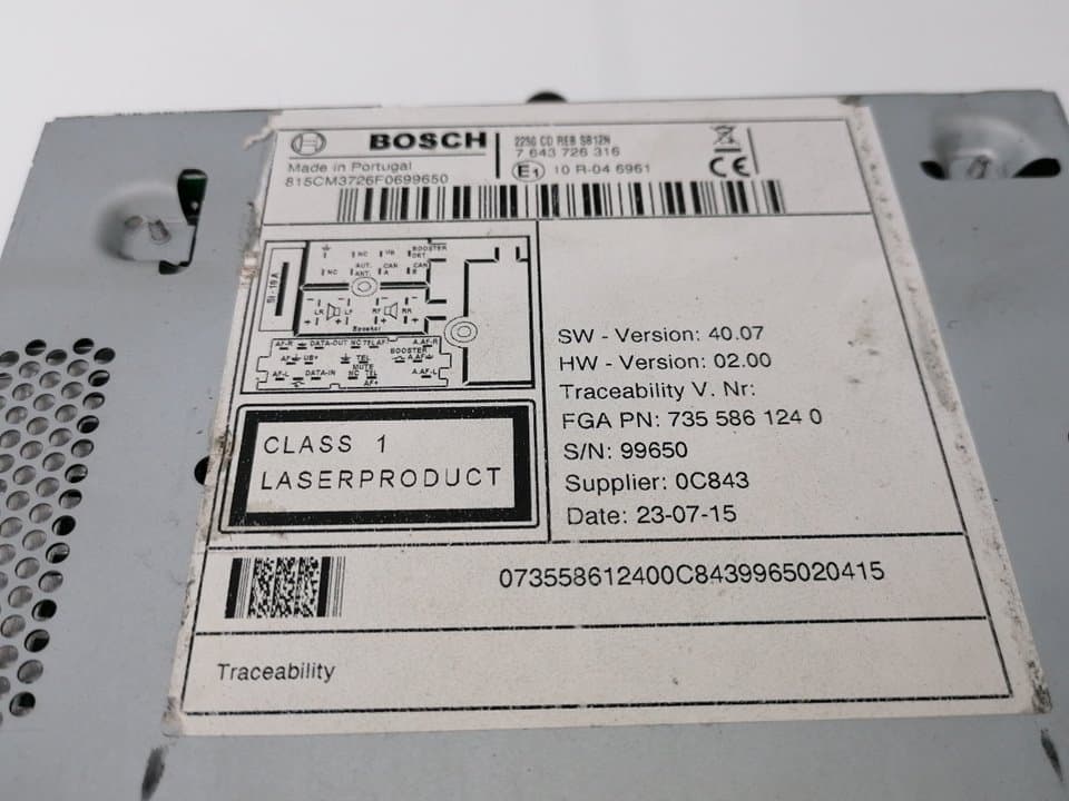 Sistema audio / radio cd FIAT QUBO (300) 5