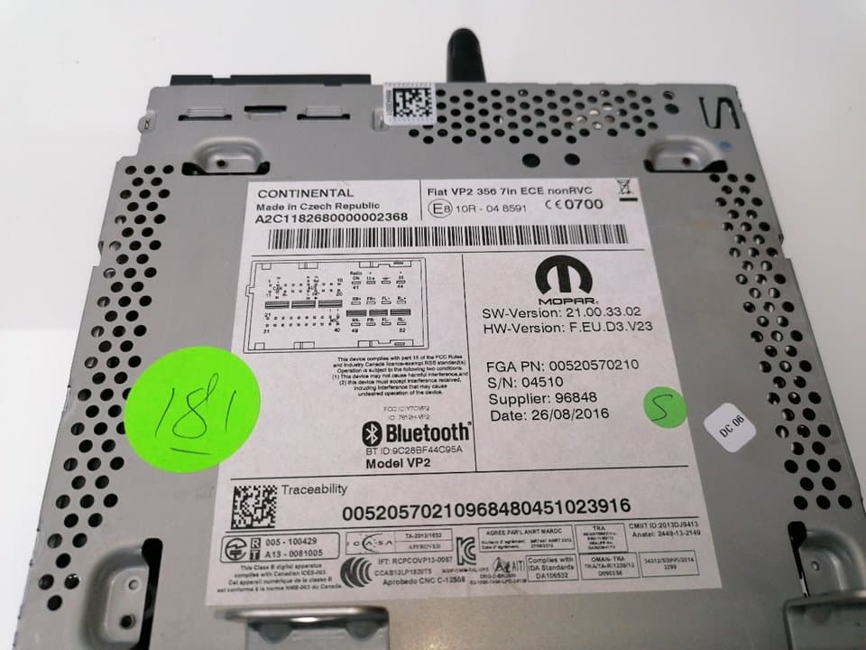 Sistema audio / radio cd FIAT TIPO II (356) SEDAN 2