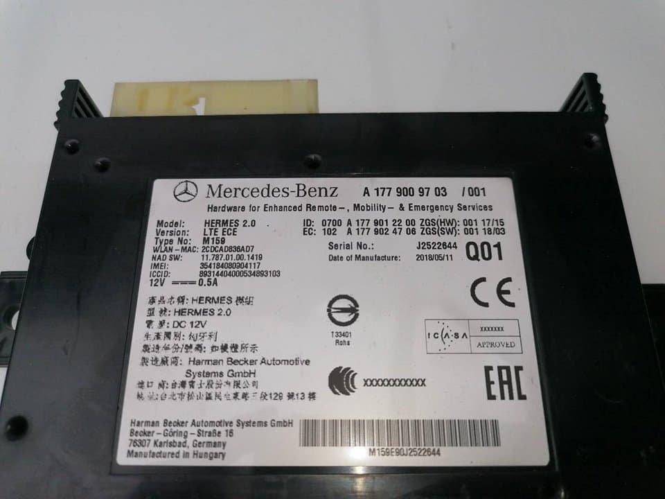 Modulo electronico MERCEDES-BENZ SPRINTER III FURGÓN RWD / AWD (02-2018->) 2